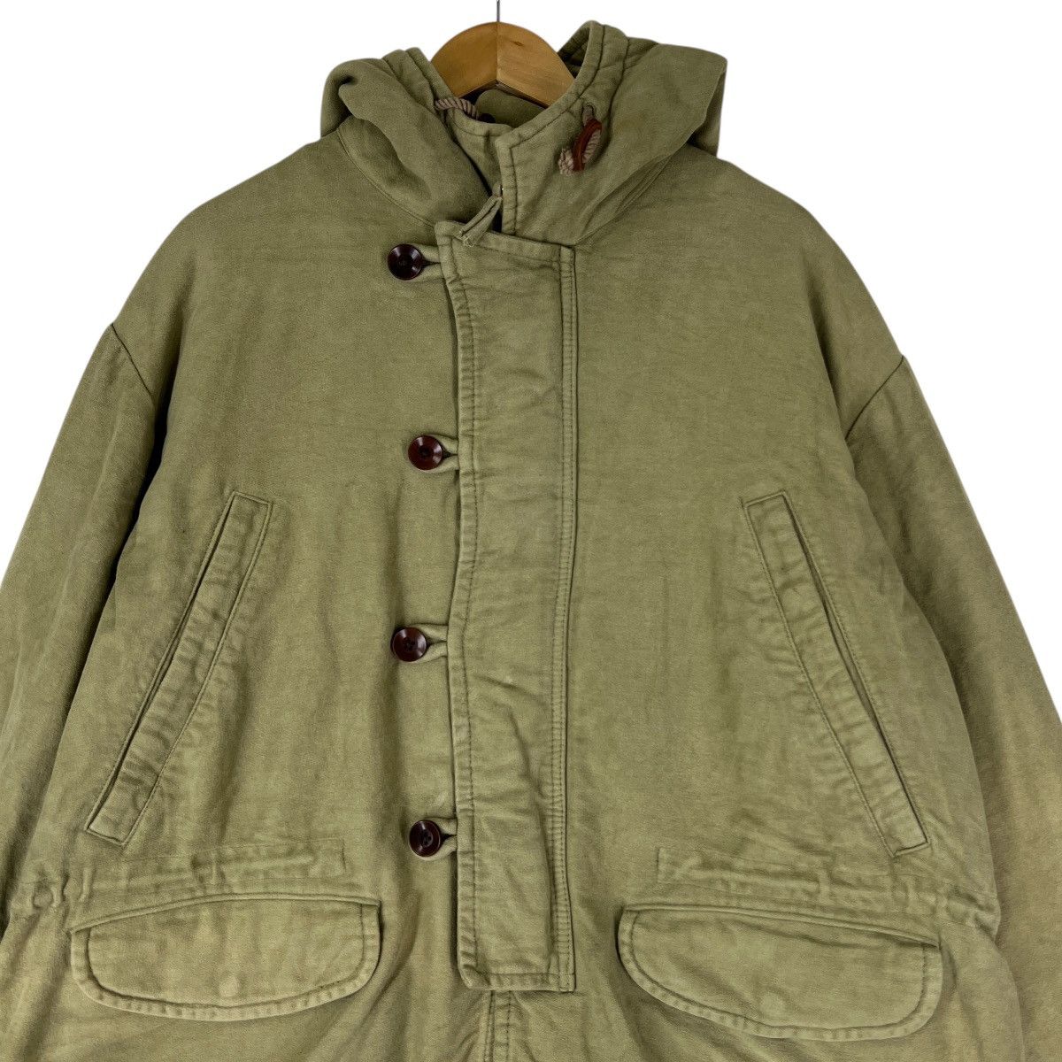 45rpm 🔥 UMI 908 45rpm MOLESKIN HOODED PARKA MADE IN JAPAN Size US L / EU 52-54 / 3 - 4 Thumbnail