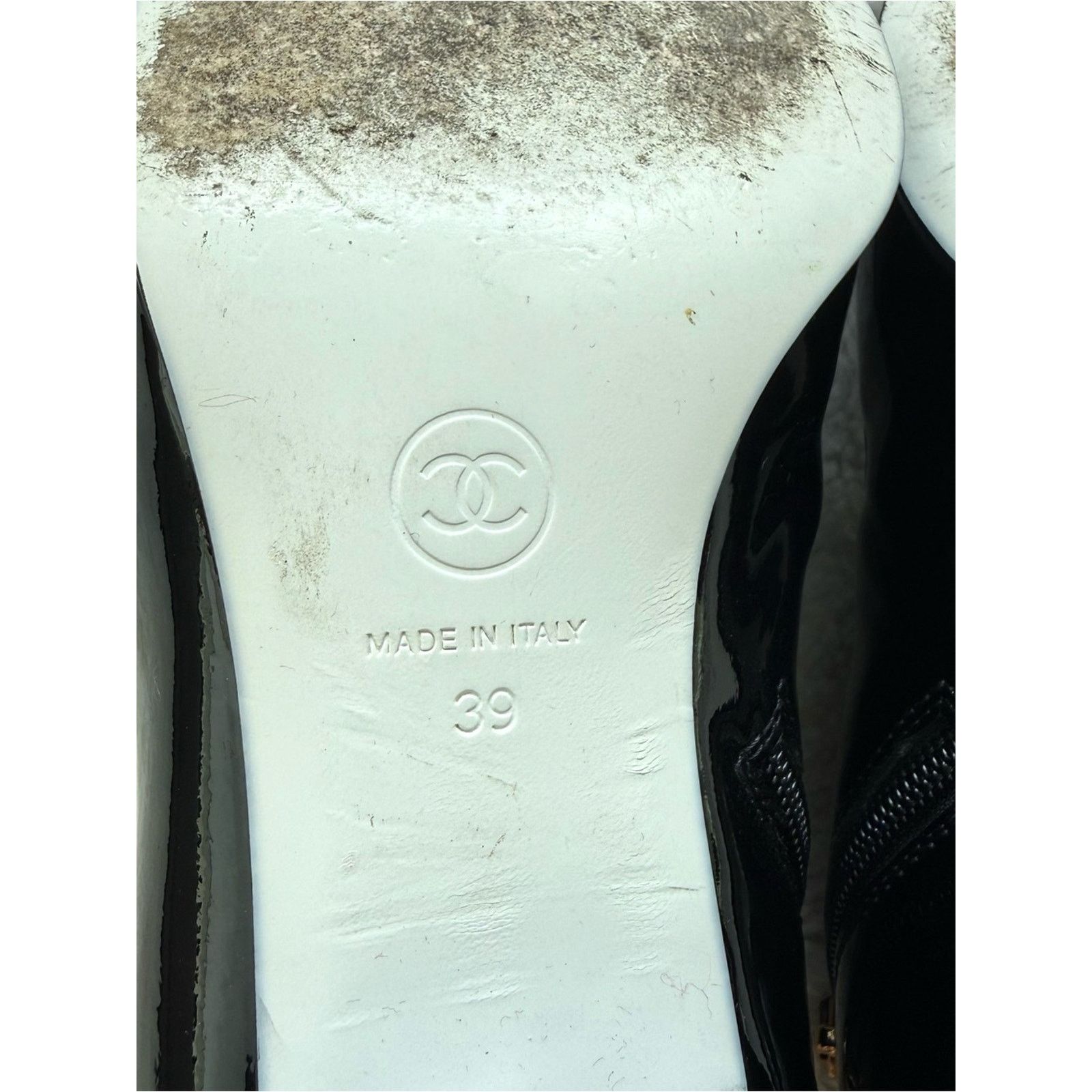 Chanel Chanel Lace Up Ankle Boots Black Patent Leather Heel CC 39EU Size US 9 / IT 39 - 5 Thumbnail