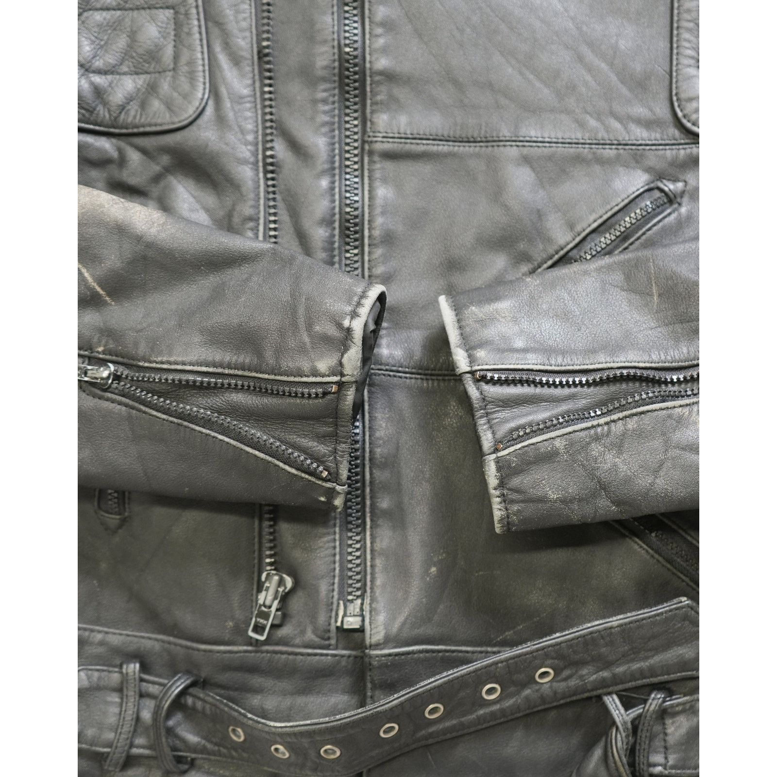 Wilsons Leather Vintage 90s Wilsons Leather Black Biker Jacket - Men's Large Size US L / EU 52-54 / 3 - 4 Thumbnail