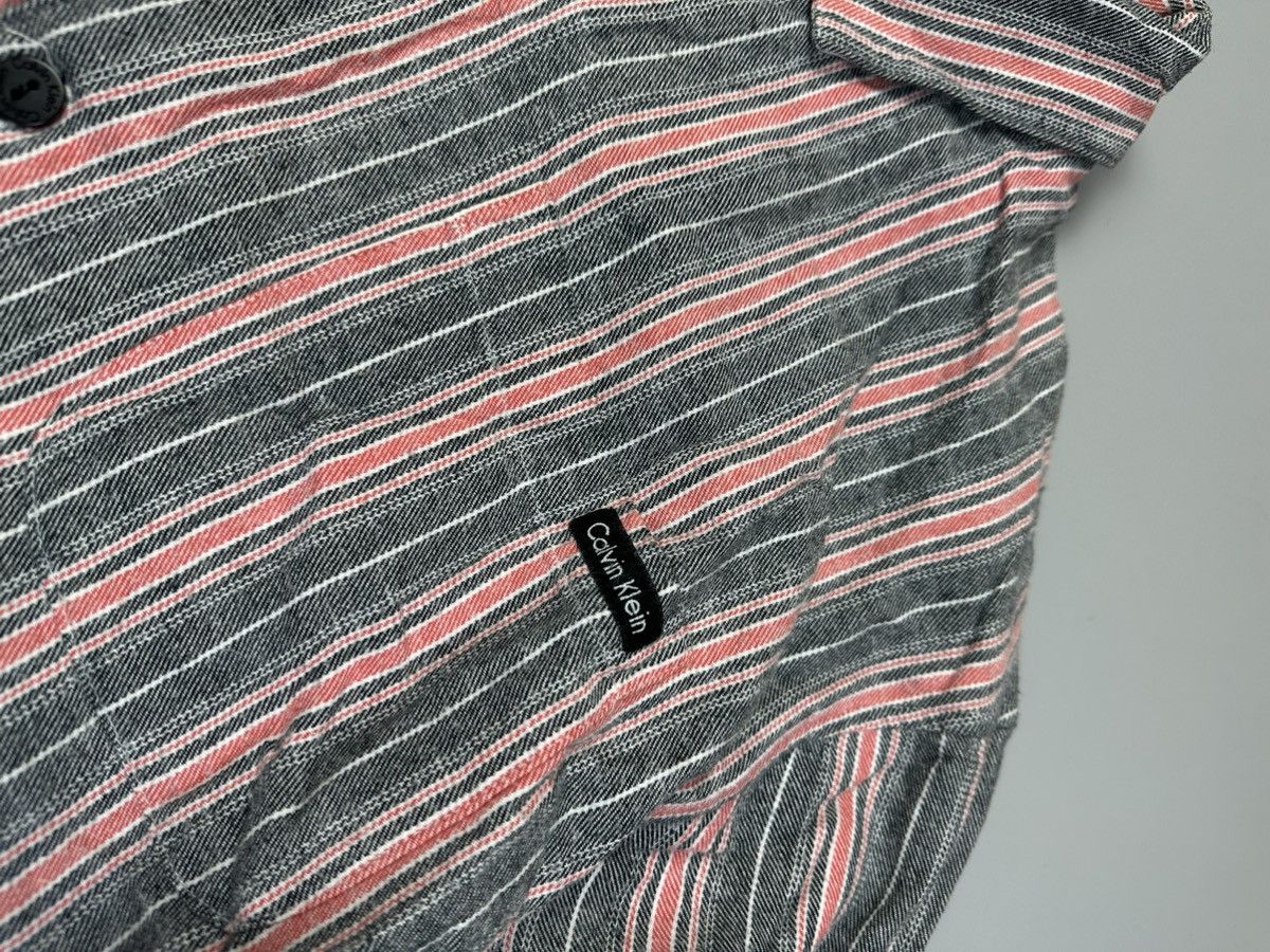 Calvin Klein Pink striped Calvin Klein cotton button shirt Size US M / EU 48-50 / 2 - 2 Thumbnail