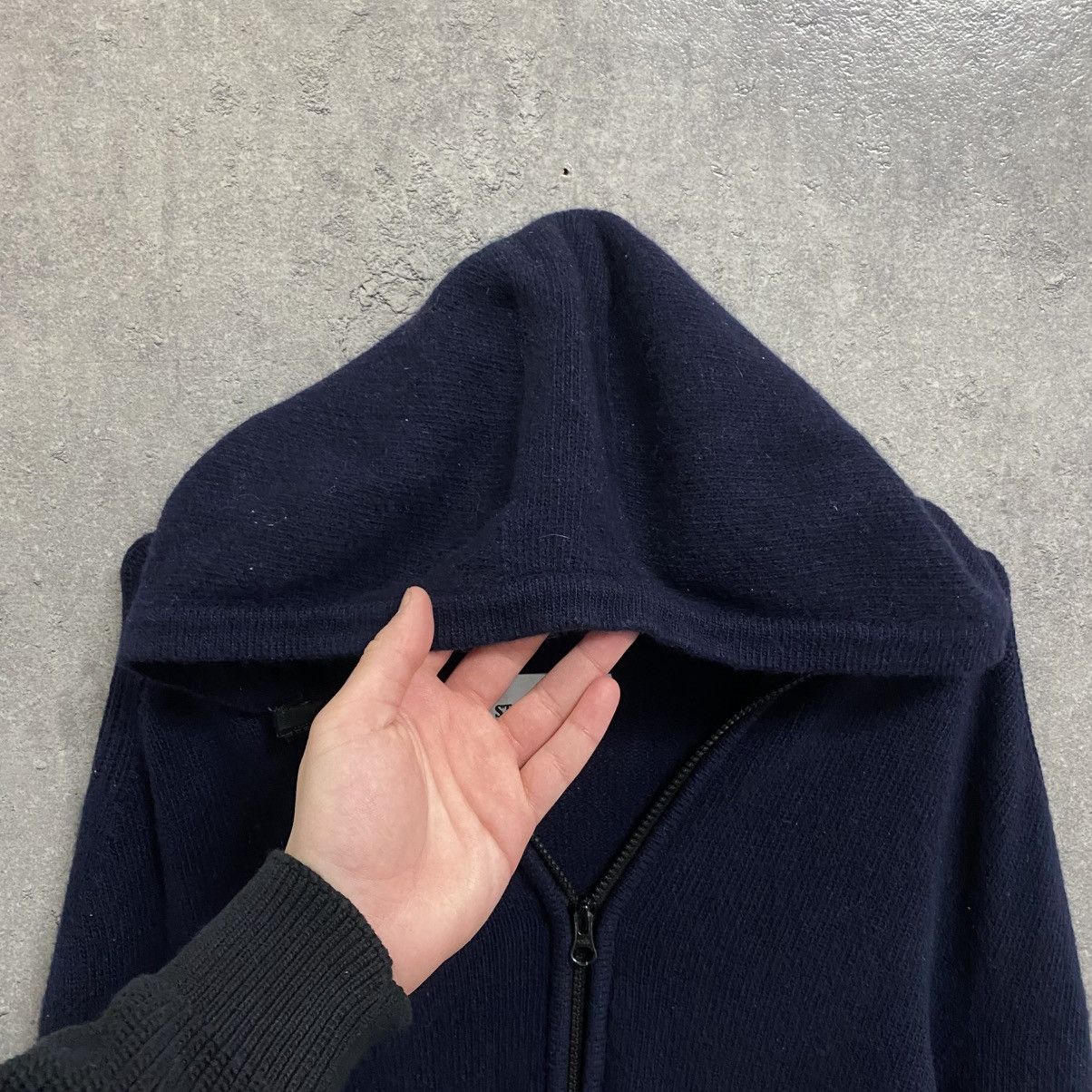 Stone Island Vintage Stone Island Wool Zip Hoodie Size US XXL / EU 58 / 5 - 6 Thumbnail