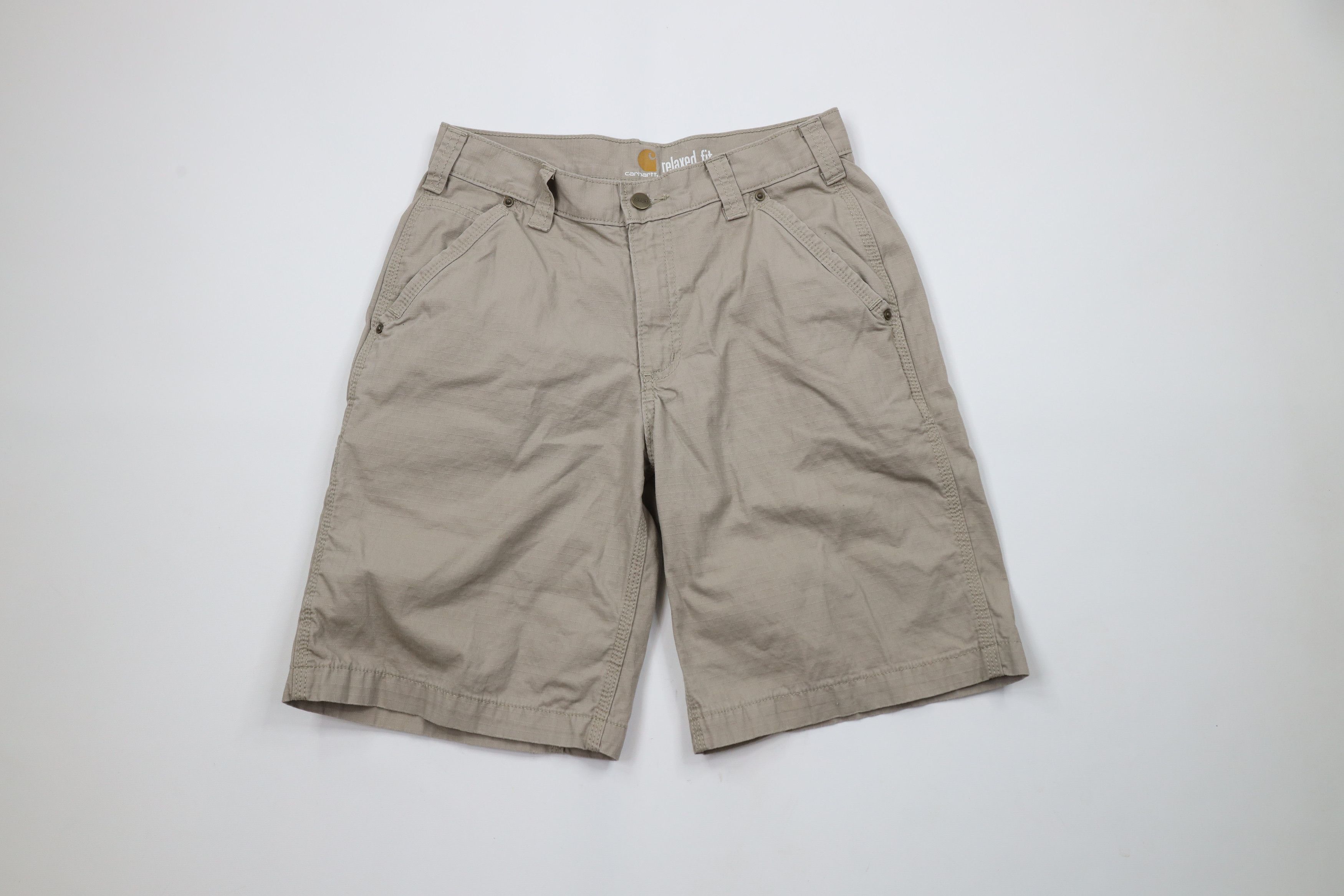 Carhartt × Vintage Vintage Carhartt Spell Out Relaxed Fit Ripstop Shorts Beige Size US 30 / EU 46 - 1 Thumbnail