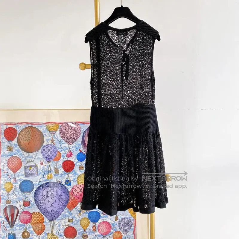 Chanel Chanel Summer Black Cotton Midi Dress . Size M / US 6-8 / IT 42-44 - 2 Thumbnail