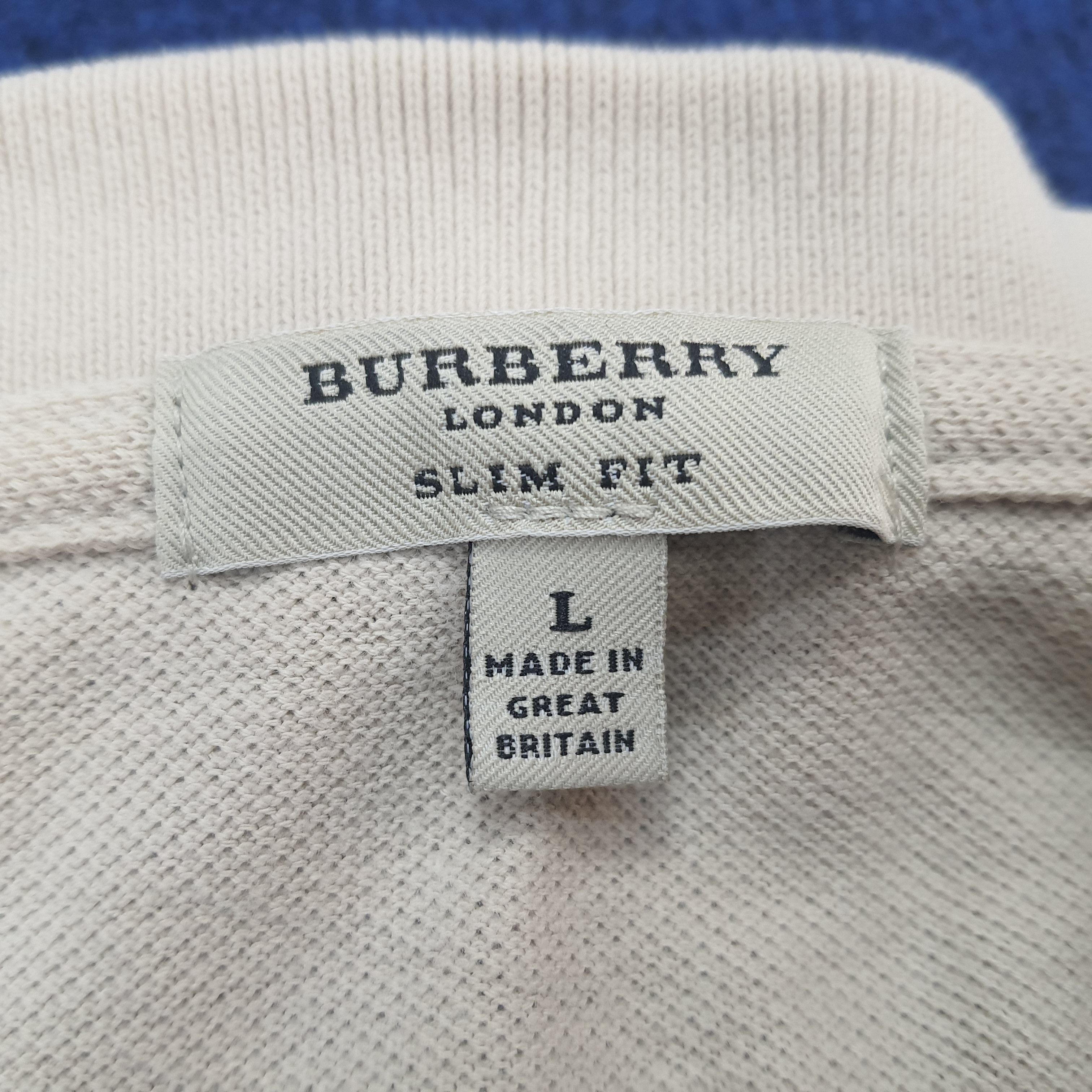Burberry × Vintage Vintage Burberry London Long Sleeve Polo Shirt Size US L / EU 52-54 / 3 - 5 Thumbnail