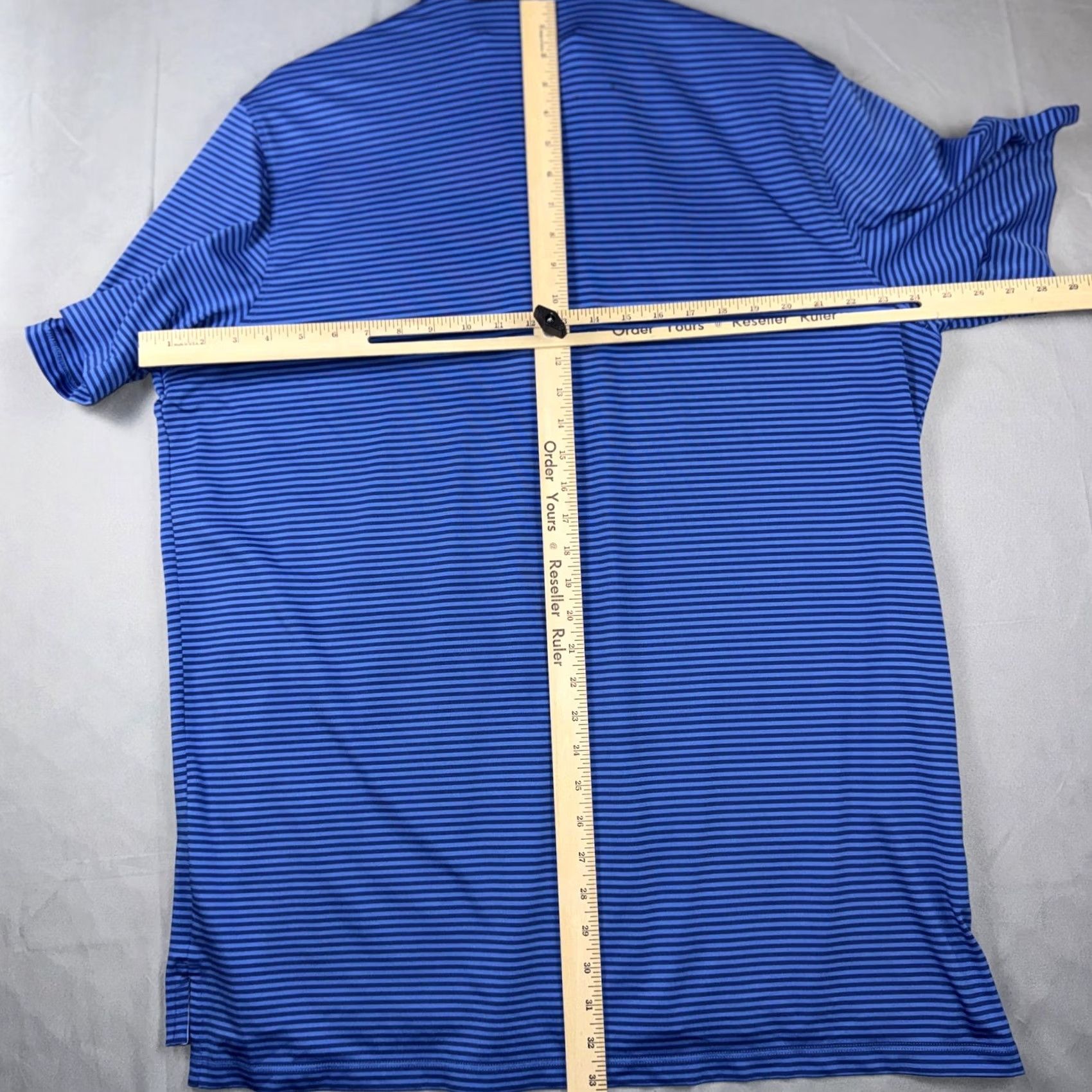 Vintage Greyson Polo Shirt Mens XL Blue Stripe Performance Golf 2019 Team Logo Shirt Mens XL Blue Stripe Polo Size US XL / EU 56 / 4 - 6 Thumbnail