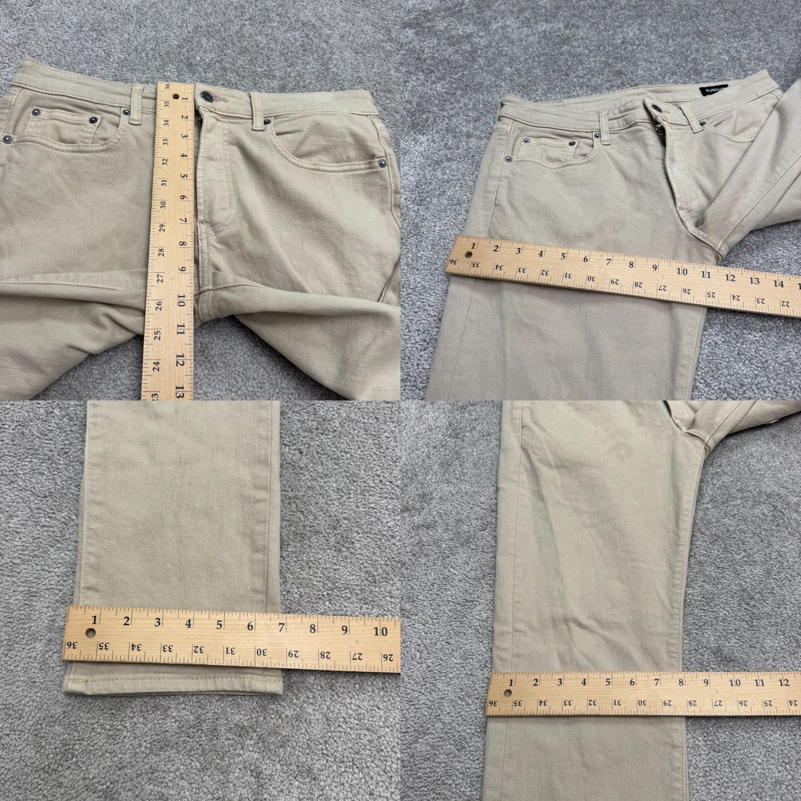 Bonobos VINTAGE Bonobos Slim Fit Denim Jeans Mens 34x32 Beige Cotton Blend Straight 5-Pocket Design USA Classic Designer Preppy Mens Size US 34 / EU 50 - 10 Thumbnail