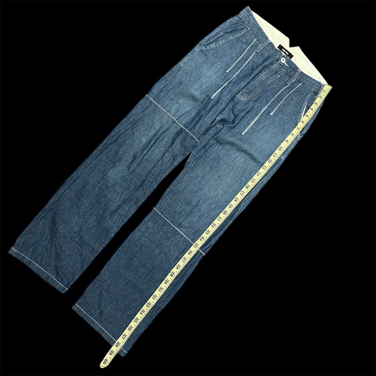 Japanese Brand NE-NET DENIM WIDE-LEG PANTS x ISSEY MIYAKE x SELVAGE Size US 29 - 11 Thumbnail