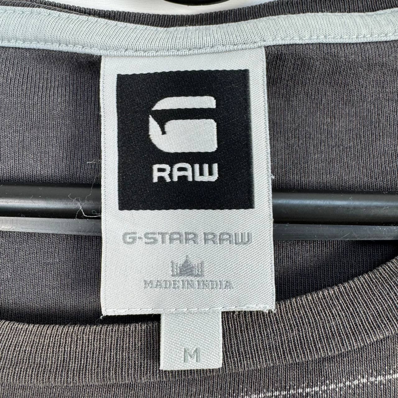 G-Star G-Star Raw T-Shirt Grey Graphic Print Raw Denim Tee Size M Size US M / EU 48-50 / 2 - 4 Thumbnail