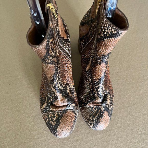 Zadig & Voltaire Zadig & Voltaire Glimmer Wilk Embossed Snake Heeled Boots Size US 8 / IT 38 - 6 Thumbnail