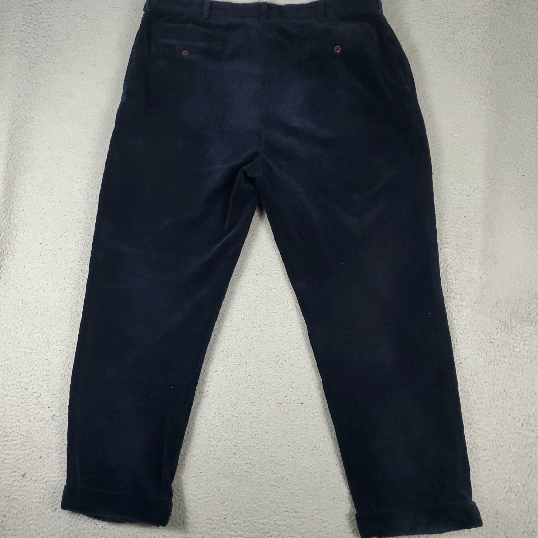 Ralph Lauren Ralph Lauren Pants Mens 40x30 Navy Blue Corduroy Straight Cuffed Pleated Chino Size US 40 / EU 56 - 7 Thumbnail