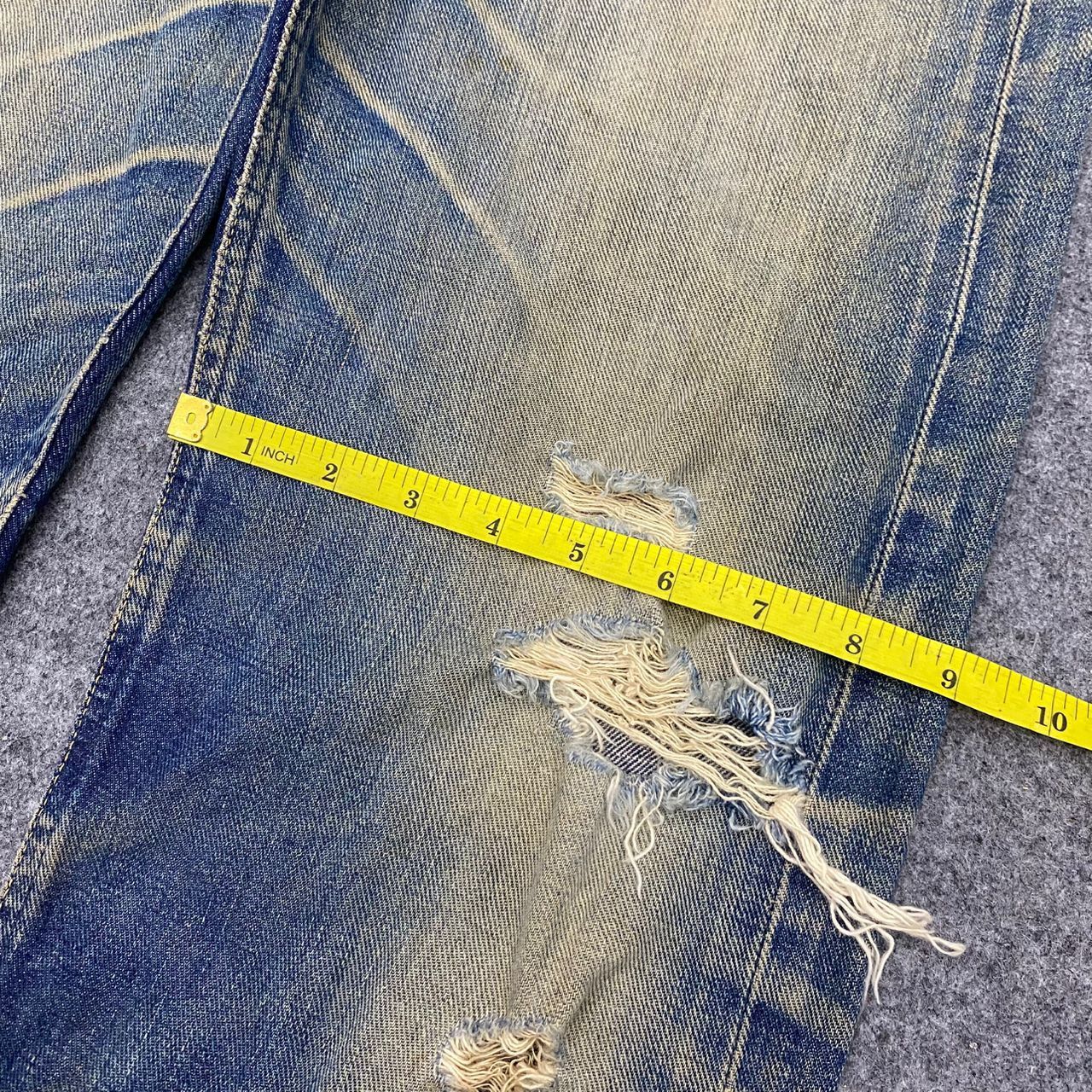 Evisu 💥Best Offer💥Vintage Evis Cowboy Selvegde Distressed Denim Size US 31 - 5 Thumbnail