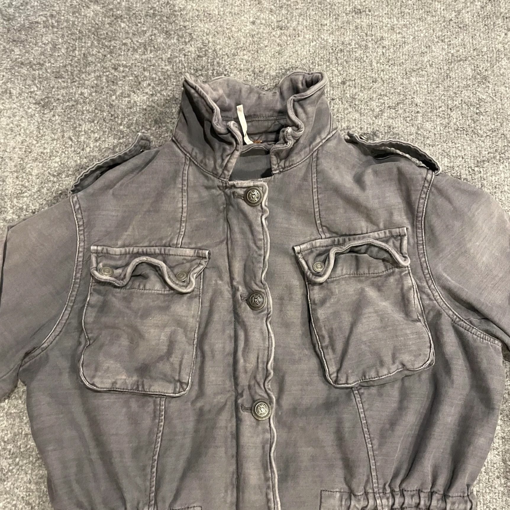 Free People Free People Jacket Womens M Gray Army Military Size M / US 6-8 / IT 42-44 - 5 Thumbnail