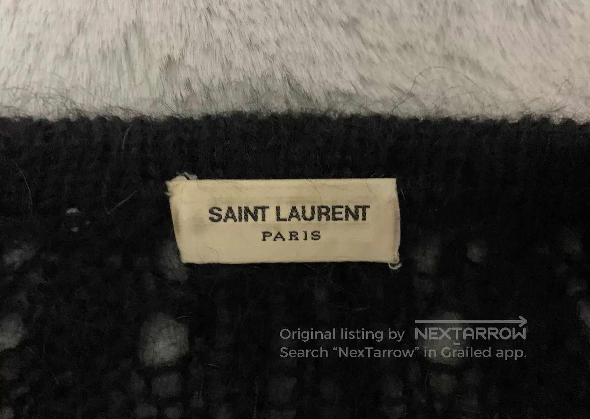 Saint Laurent Paris Saint Laurent Mohair Cardigan with Rhinestones. Size US L / EU 52-54 / 3 - 3 Thumbnail