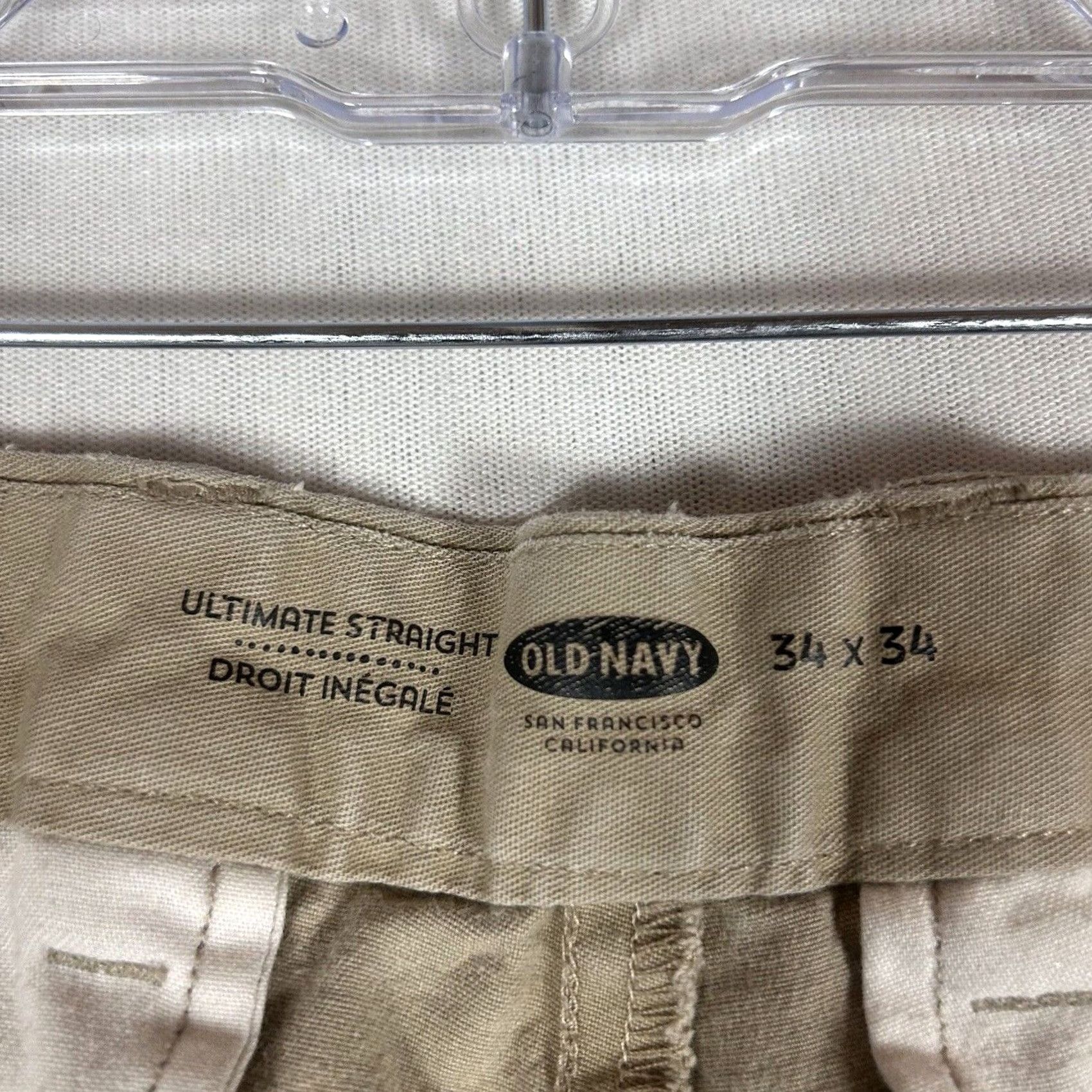 Old Navy Old Navy Khaki Pants Mens 34x34 Classic Straight Leg Workwear Beige Khakis Pants Mens Size US 34 / EU 50 - 3 Thumbnail