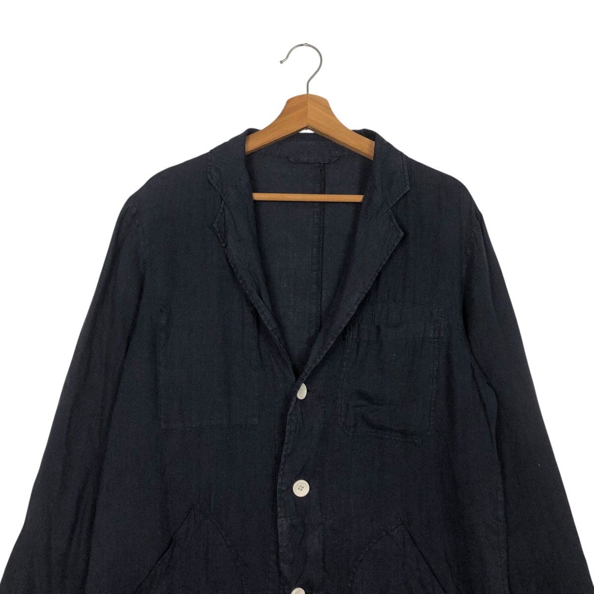 Beams Plus 📌Rich Blue Vintage Long Jacket Beams Plus Issey Miyake Size US M / EU 48-50 / 2 - 4 Thumbnail