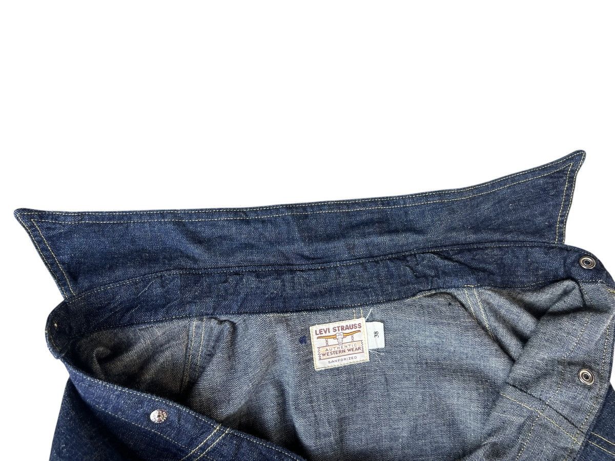 Levi's Vintage Clothing Vintage 2000 Levi’s Long Horn Big E Denim Western Shirt Size US M / EU 48-50 / 2 - 25 Thumbnail
