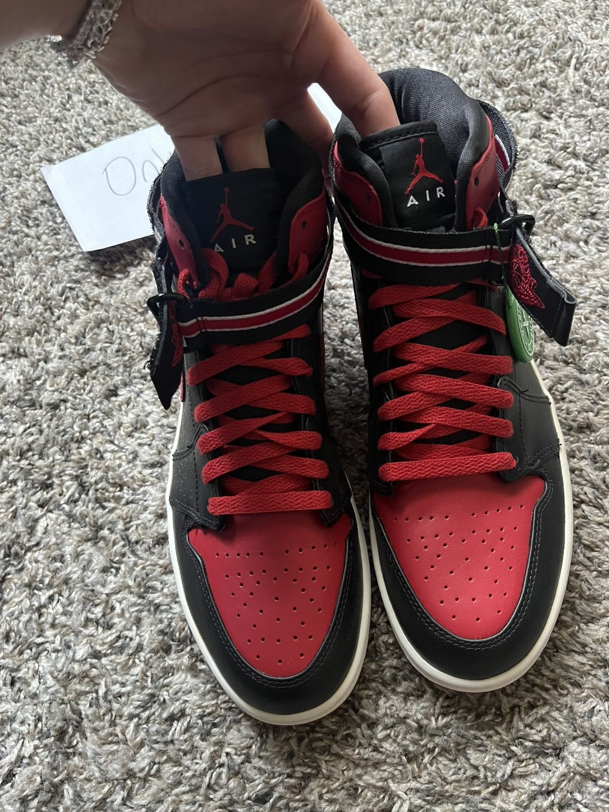 Jordan Brand Jordan Retro 1 Bred Strap Size US 9.5 / EU 42-43 - 4 Thumbnail