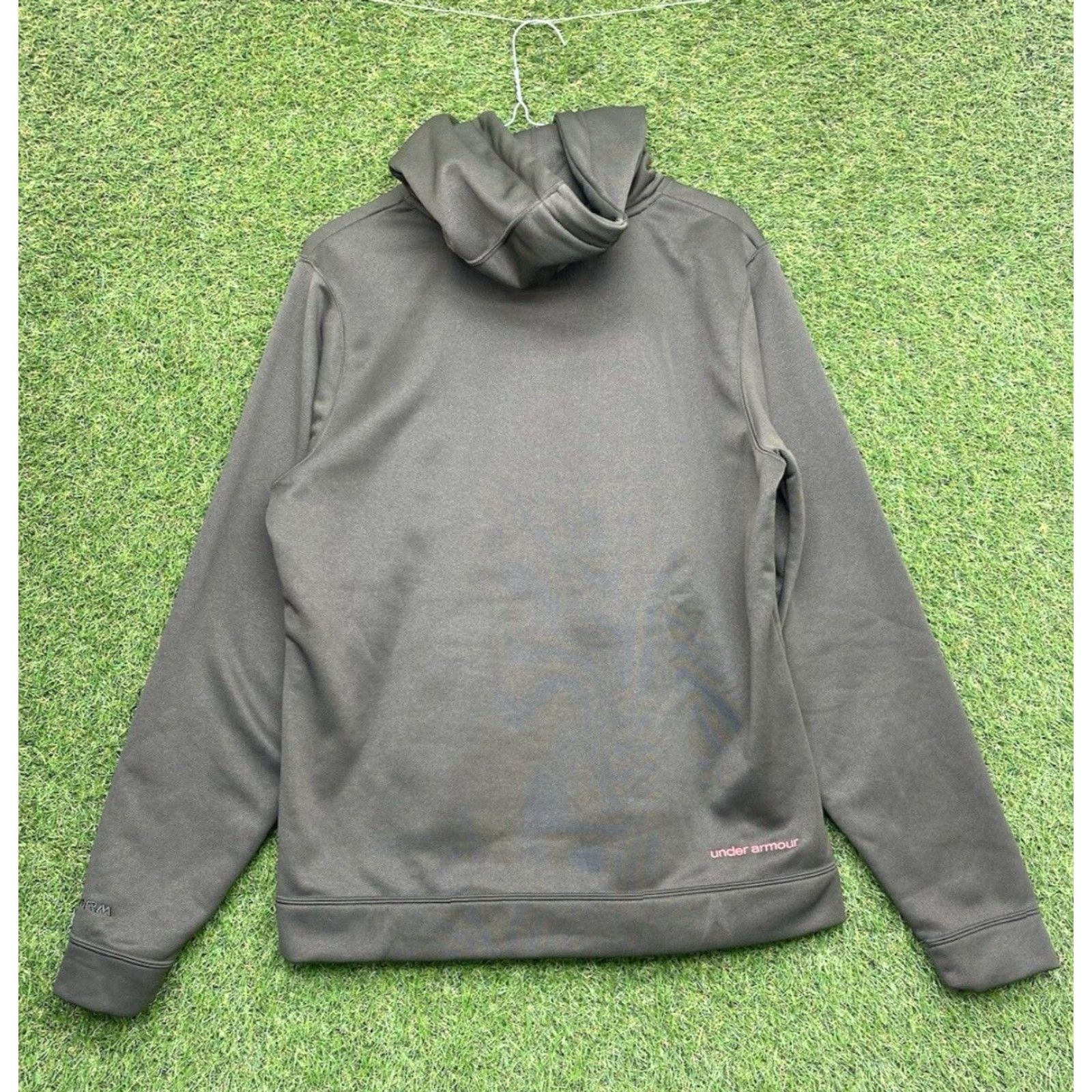 Under Armour VINTAGE UNDER ARMOUR Storm Hoodie Womens L CAMO Logo Pink Pullover Y2K Size L / US 10 / IT 46 - 2 Thumbnail