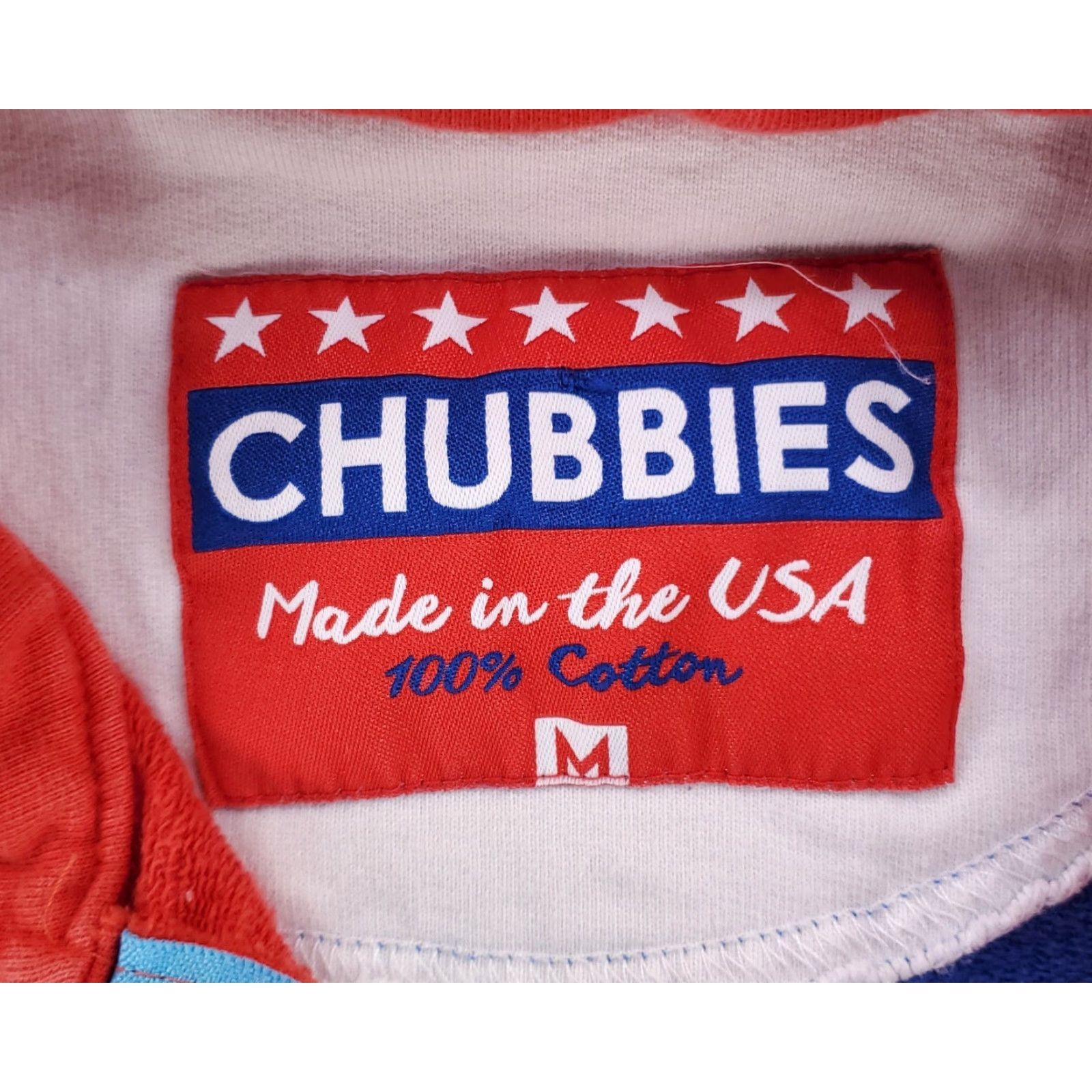 Chubbies Chubbies Sweatshirt 1/4 Zip Mens M Red Blue White Banded Collar USA Multicolor Shirt Size US M / EU 48-50 / 2 - 3 Thumbnail