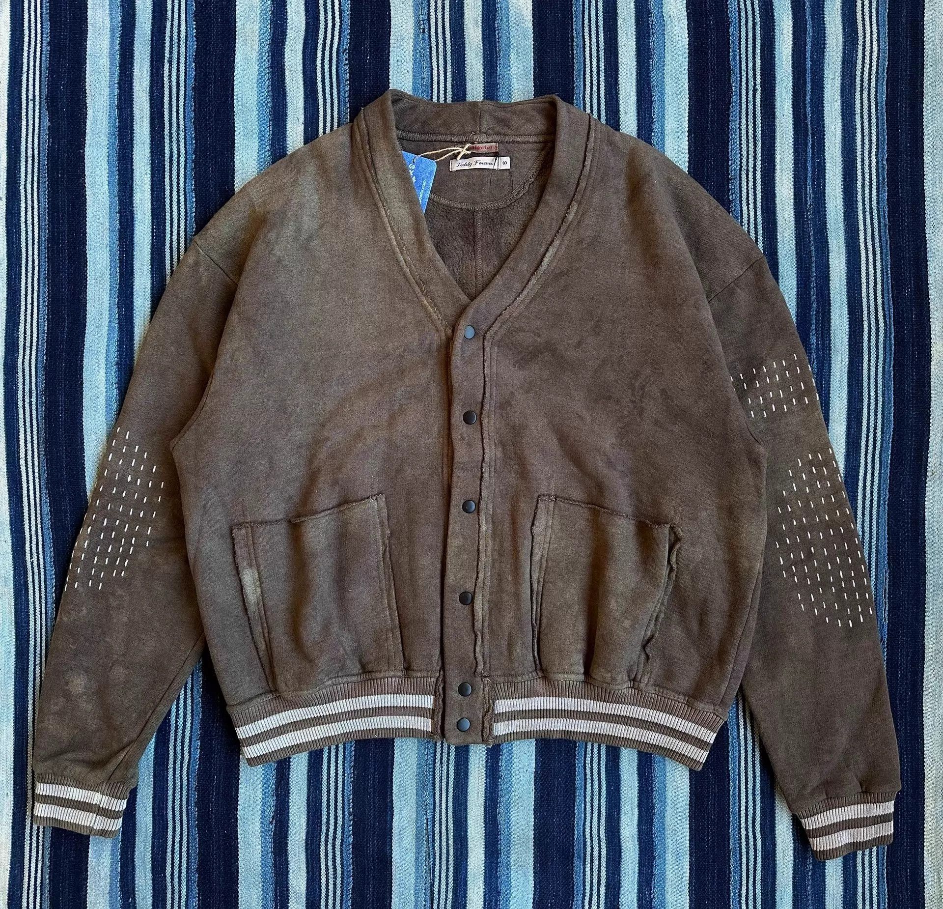 Dr. Collectors Dr Collectors Shishu Hand-Dyed Uneven Raw Edge Cardi S/M Size US S / EU 44-46 / 1 - 1 Thumbnail