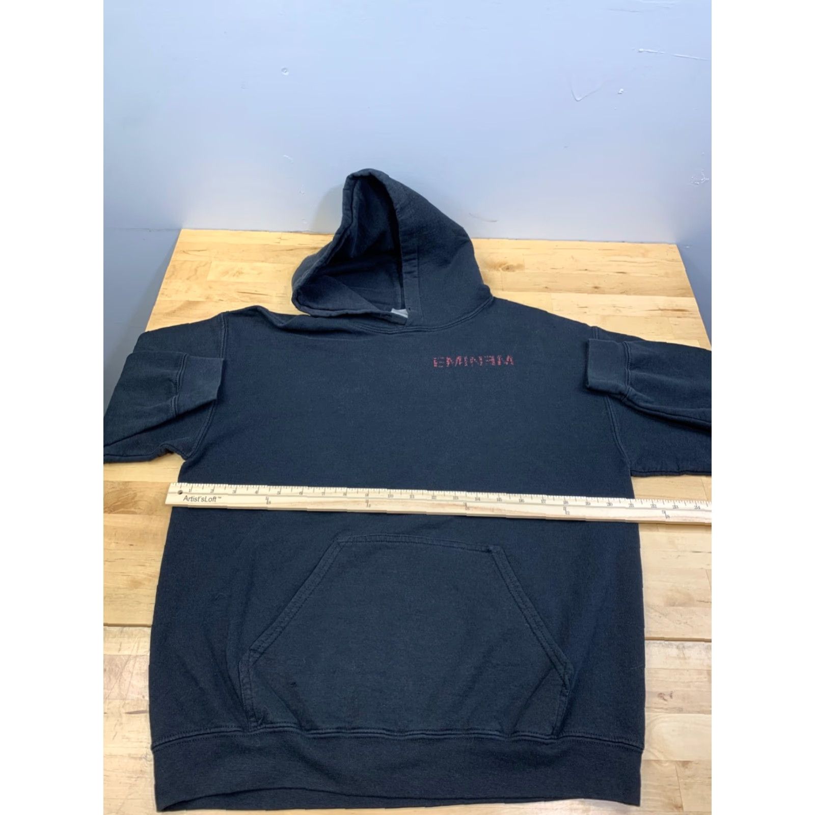 Gildan Eminem Hoodie Mens M Black Hip Hop Y2K Faded 11398 Size US M / EU 48-50 / 2 - 7 Thumbnail