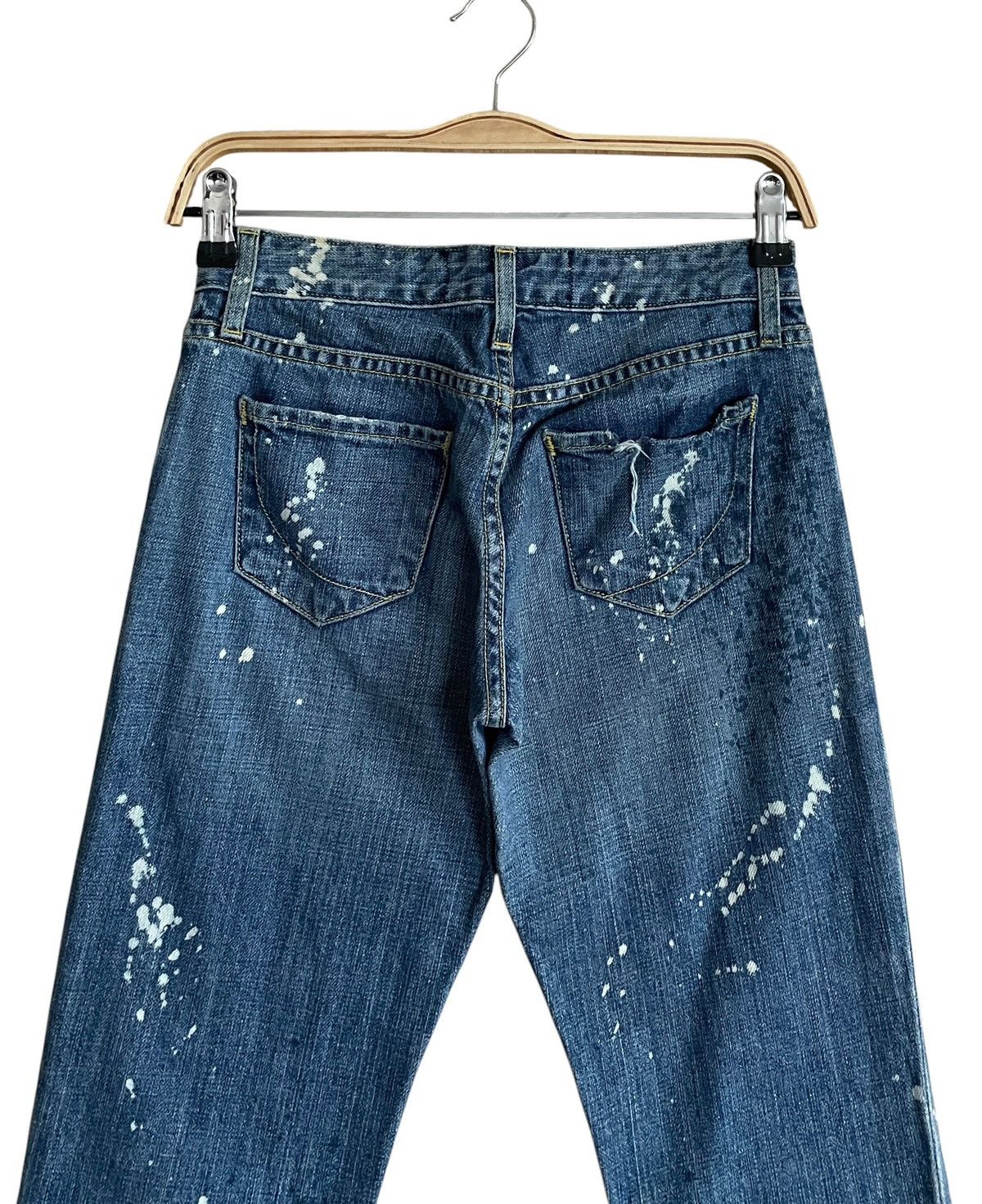 Paper Denim & Cloth Vintage Brand Paper Denim Painting Flared Jeans 2000s Size US 26 / EU 42 - 4 Thumbnail