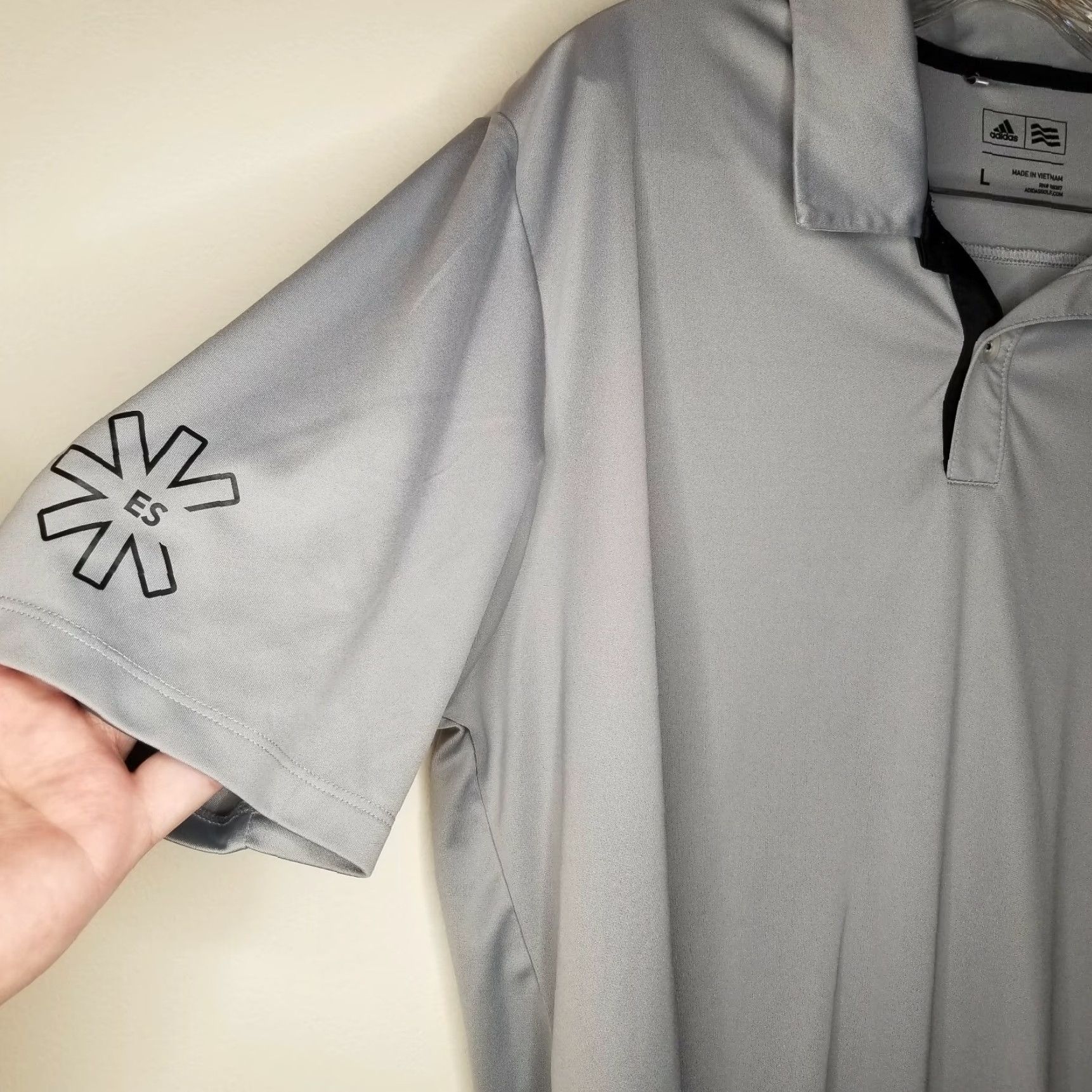 Adidas VINTAGE Adidas Polo Shirt Mens Short Sleeve Gray Large ES Solar 80s Men Size US L / EU 52-54 / 3 - 4 Thumbnail