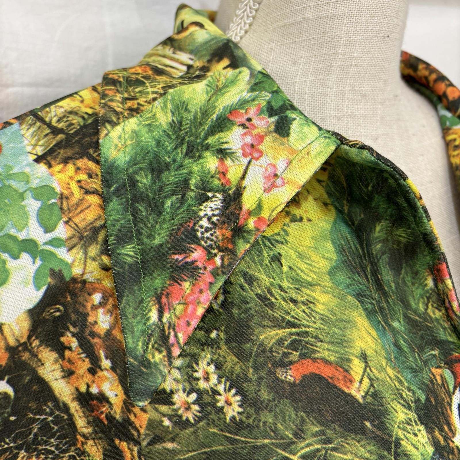Other Vtg 70s homesewn floral foliage & birds dagger collar blouse Size M / US 6-8 / IT 42-44 - 2 Thumbnail