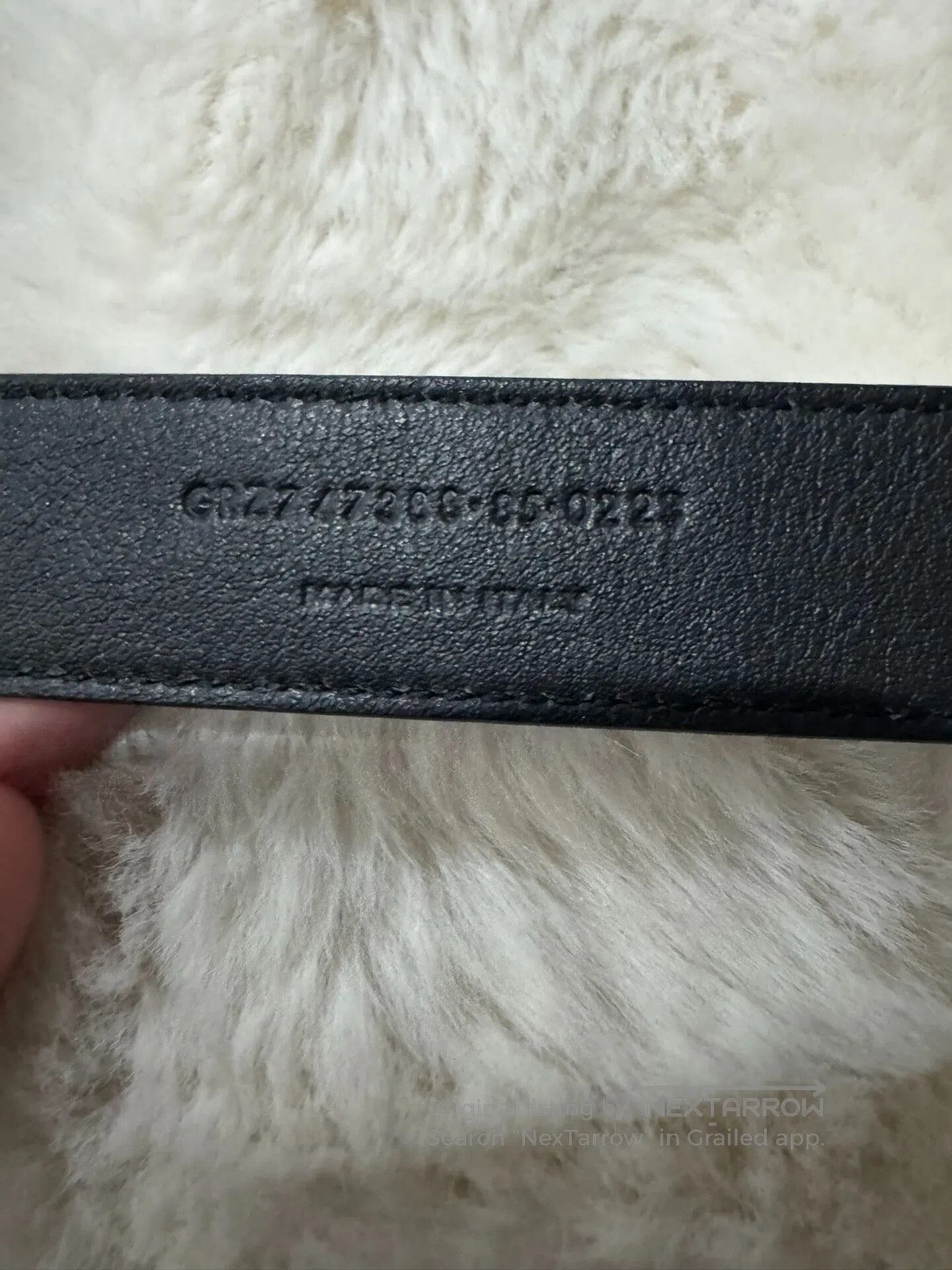 Saint Laurent Paris Saint Laurent Paris size 85 Embossed Belt Leather Belt| Size ONE SIZE - 7 Thumbnail