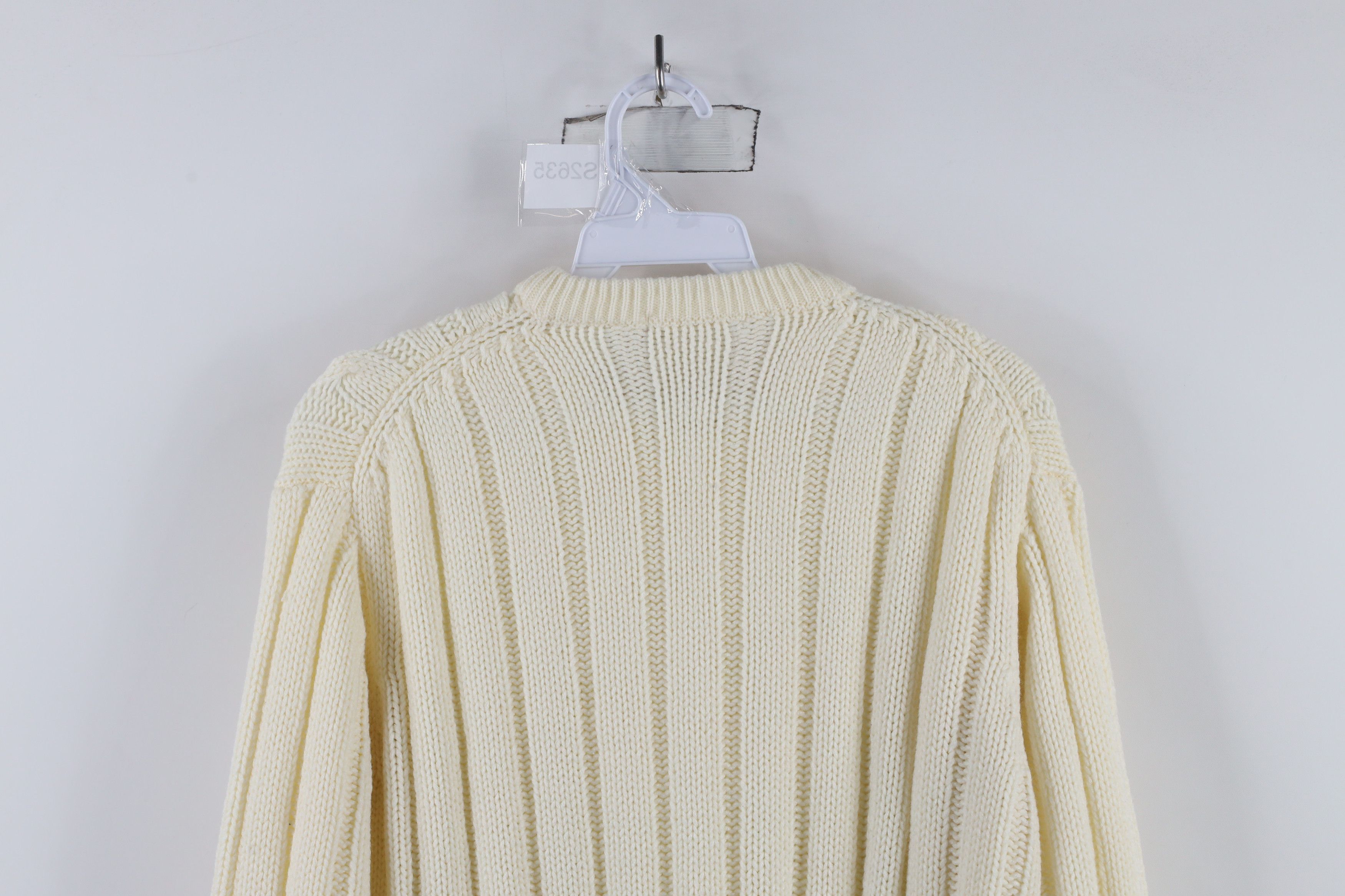 Vintage Vintage 70s Streetwear Chunky Cable Knit Fisherman Sweater Size US M / EU 48-50 / 2 - 9 Thumbnail