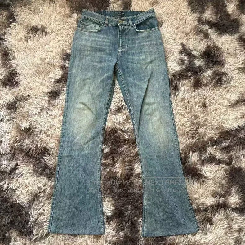 Balenciaga Balenciaga size S Faded Washed Blue Flare Jeans Size US 26 / EU 42 - 1 Thumbnail