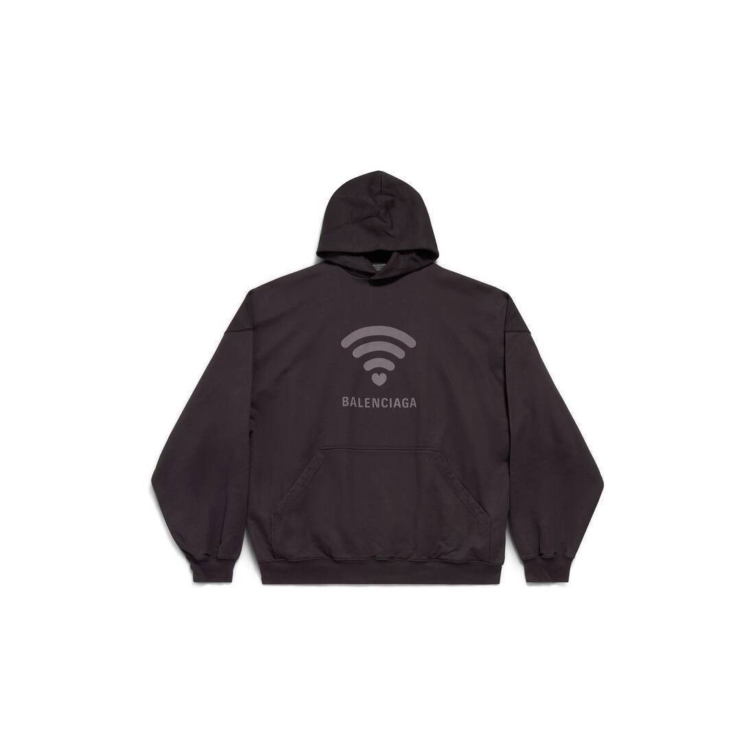 o1bcso1str0125 Lo_ve Hoodie Oversized in Dark Brown