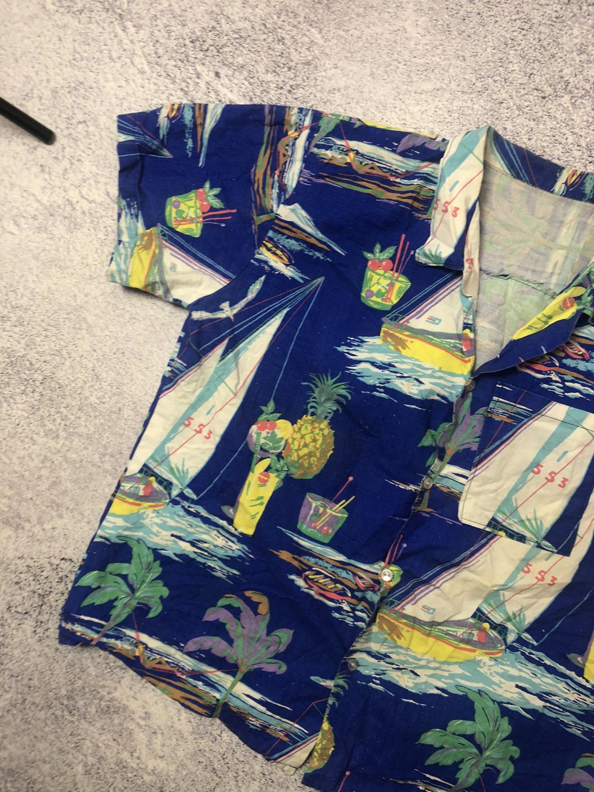 Other Vintage Crazy Hawaiin men’s y2k rare usa drill Size US L / EU 52-54 / 3 - 2 Thumbnail