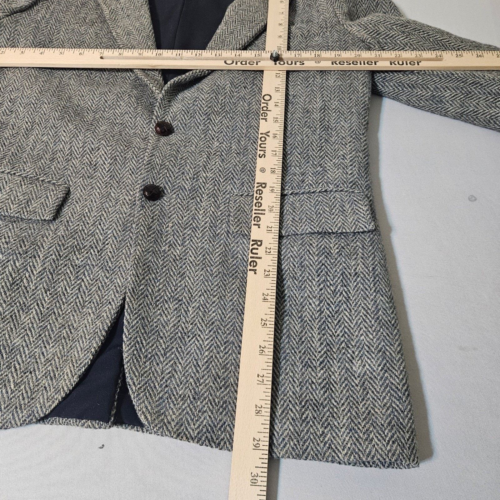 Harris Tweed Harris Tweed Blazer Mens 40 Scottish Wool Herringbone USA Size 40R - 6 Thumbnail