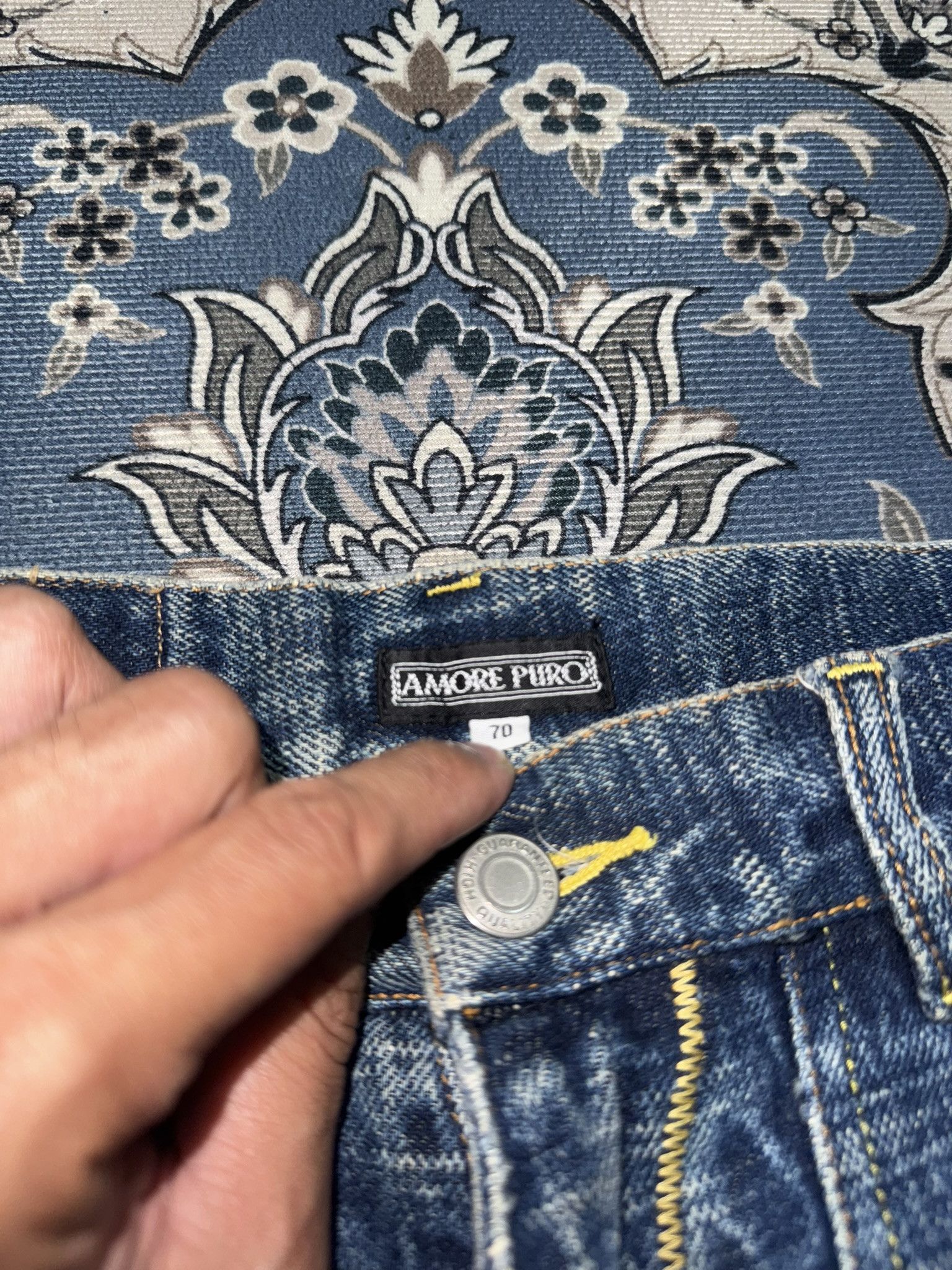 If Six Was Nine × Japanese Brand Vintage Amore Puro Baggy Loose Fit Jeans Size US 28 / EU 44 - 8 Thumbnail