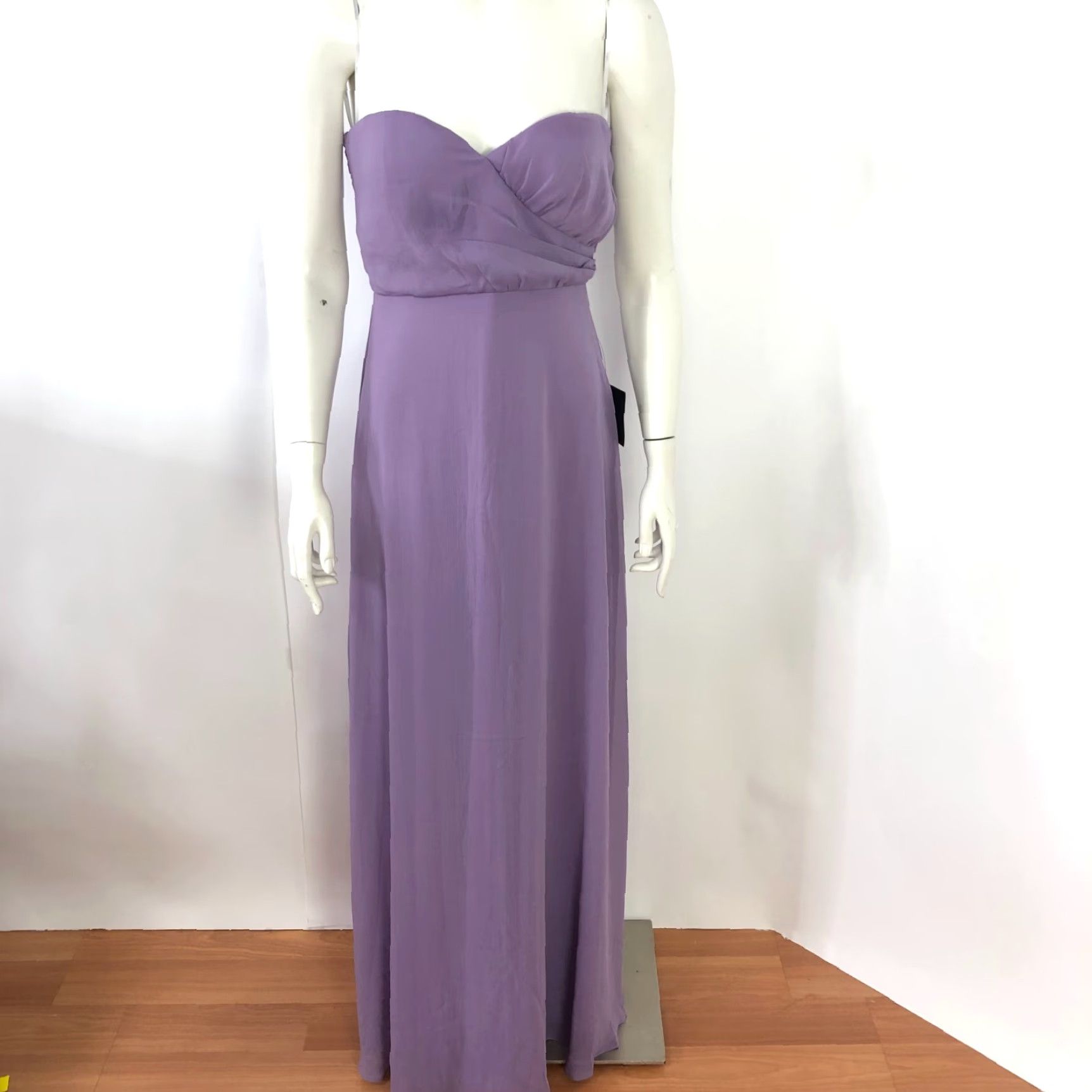 Lulus Lulus Maxi Dress Purple Strapless Cocktail Prom Women's MINT Small Sleeveless Sleeveless Zip Sweetheart Long Solid Size S / US 4 / IT 40 - 2 Thumbnail