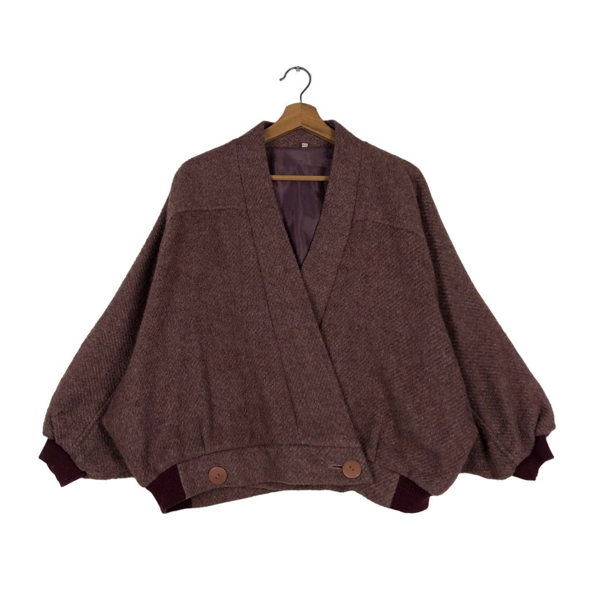 Japanese Brand VINTAGE WOOL BOMBER JACKET DOUBLE BREAST ISSEY MIYAKE JAPAN Size US M / EU 48-50 / 2 - 1 Thumbnail