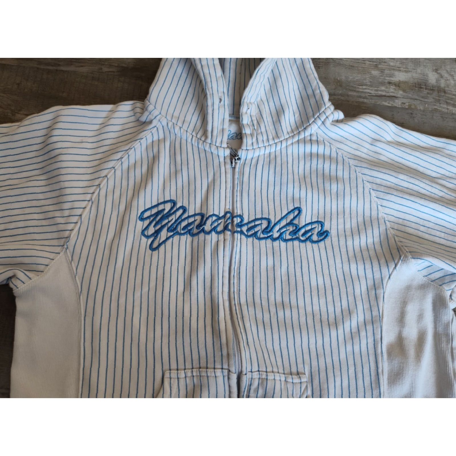 Yamaha VINTAGE Yamaha Racing Hoodie Women’s XL White Full Zip 90s Grunge Sports Size XL / US 12-14 / IT 48-50 - 5 Thumbnail
