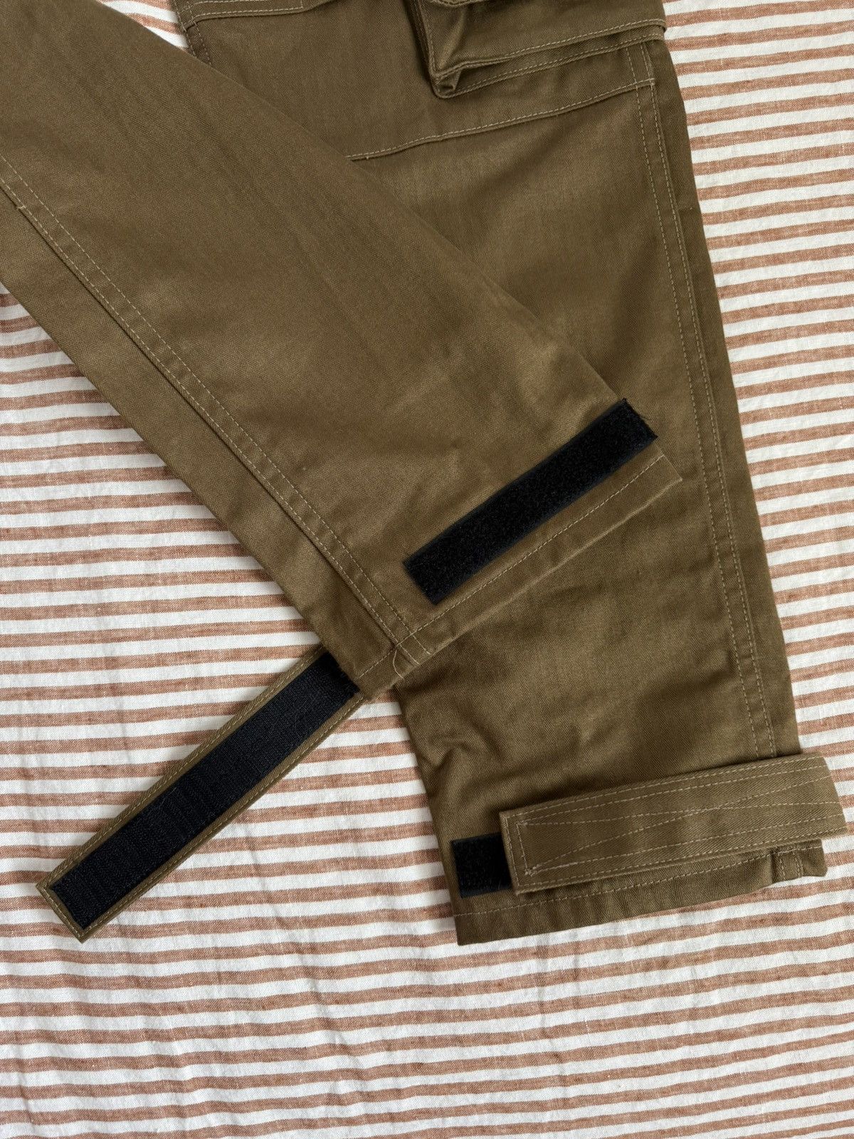 Reese Cooper Cotton Herringbone Cargo Pants Coyote Brown Size US 28 / EU 44 - 4 Thumbnail