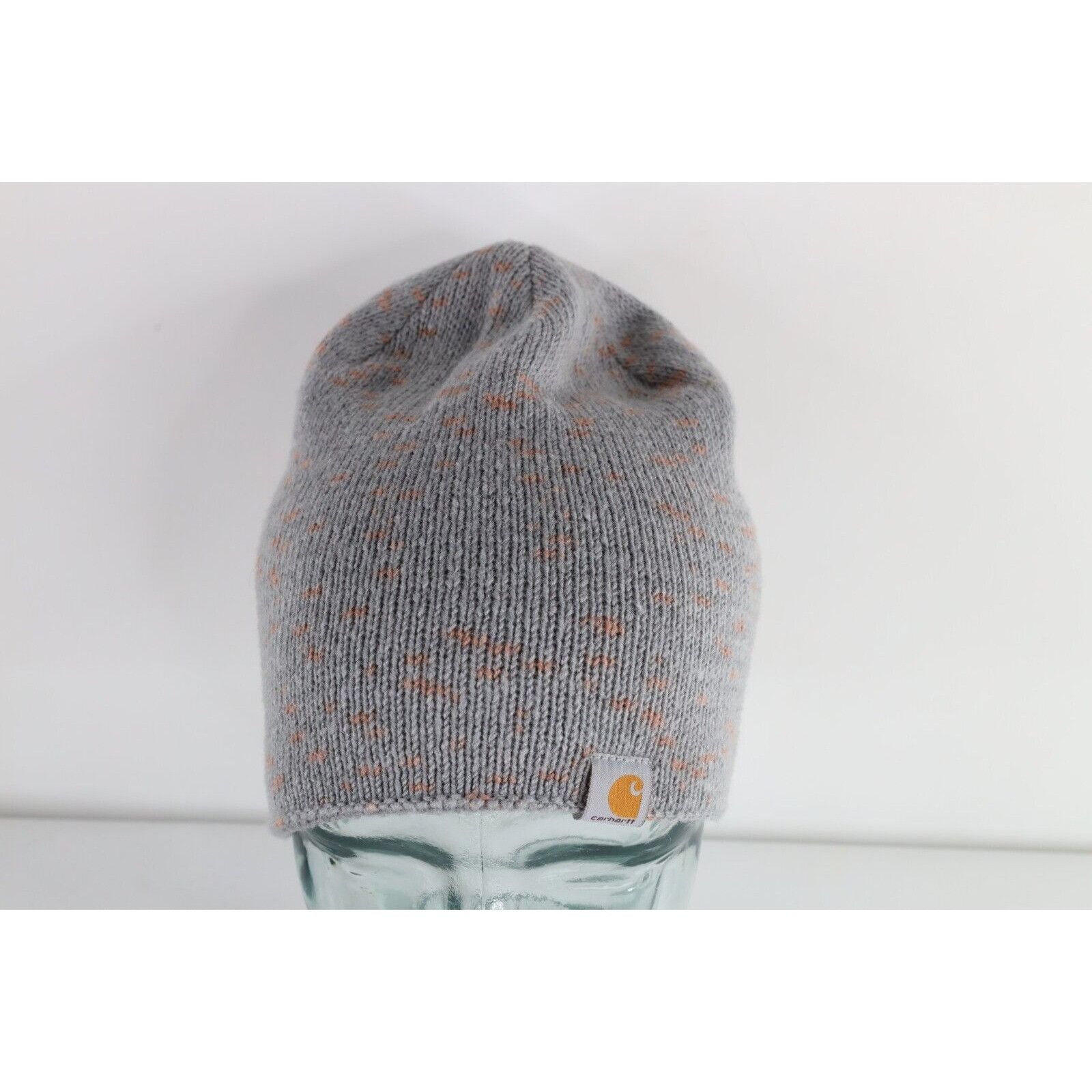 Carhartt × Vintage Vintage Carhartt Spell Out Box Logo Knit Winter Beanie Hat Size ONE SIZE - 1 Thumbnail