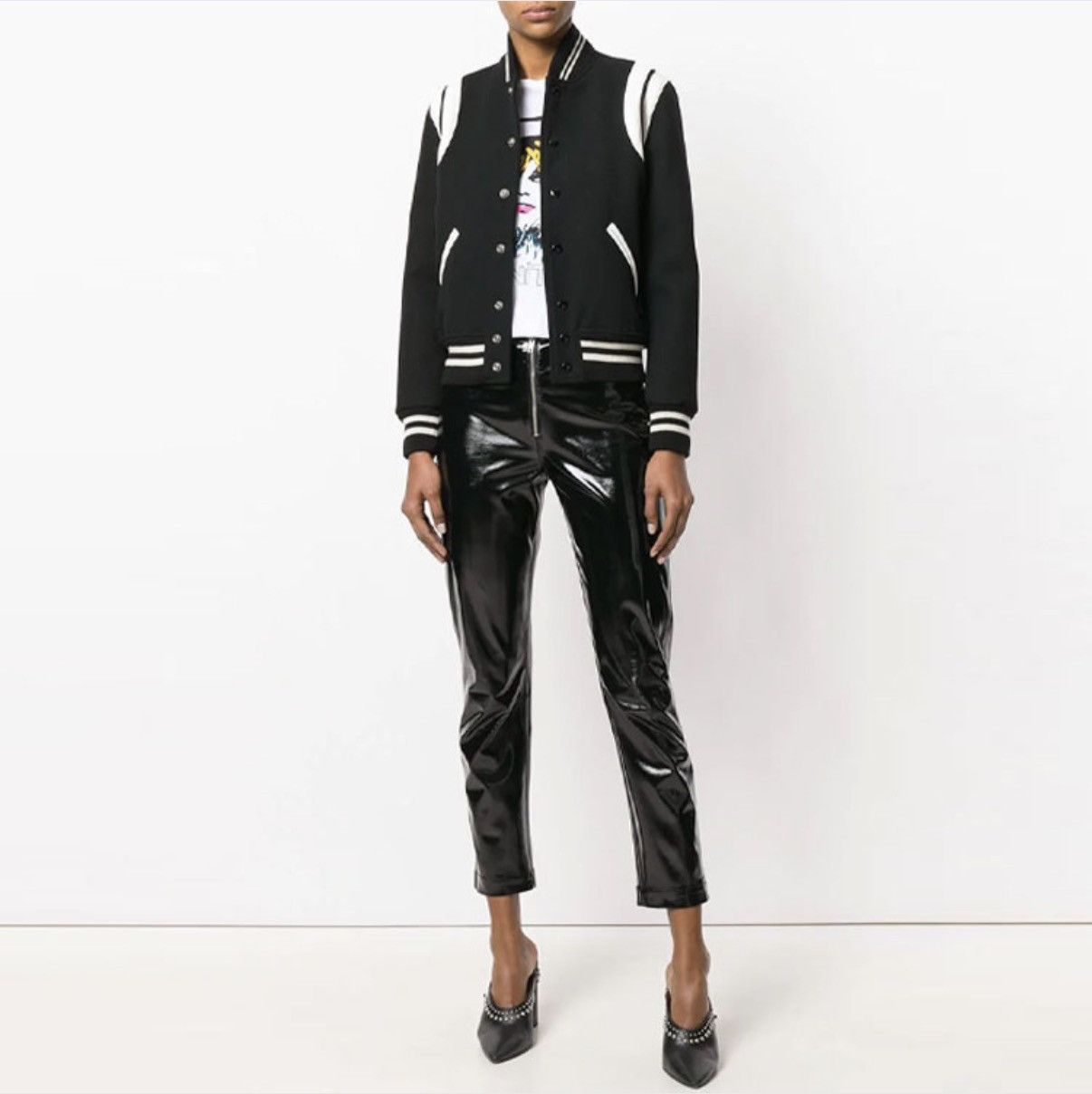 Saint Laurent Paris Saint Laurent 2015 Teddy Varsity Jacket Size XS / US 0-2 / IT 36-38 - 6 Thumbnail
