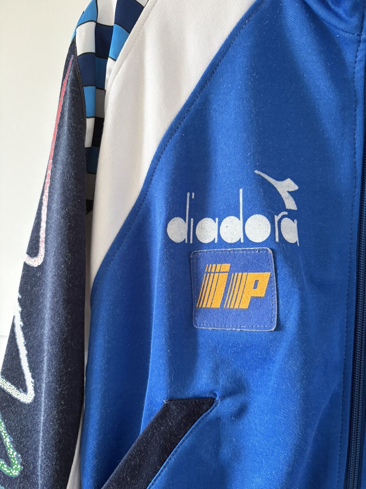 Italy Diadora 1990-1992 treningowa kurtka Vintage — zdjęcie 3