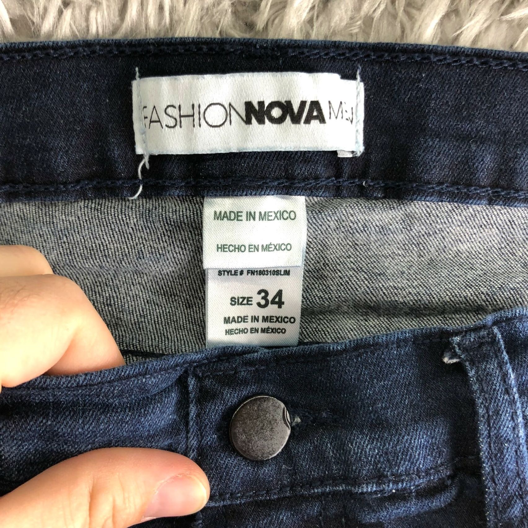 Fashion Nova Fashion Nova Mens Size 34 Mid Rise Straight Denim Jeans Blue Size US 34 / EU 50 - 7 Thumbnail