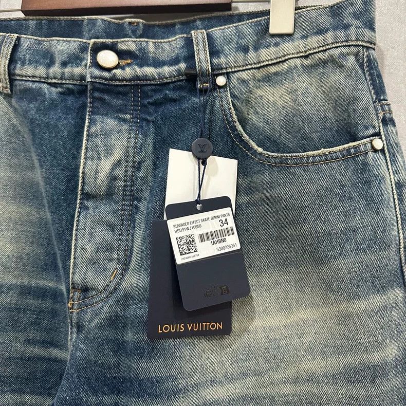 Louis Vuitton Louis Vuitton Washed Old Studded Long Jeans 2505-Nextarrow Size US 34 / EU 50 - 4 Thumbnail