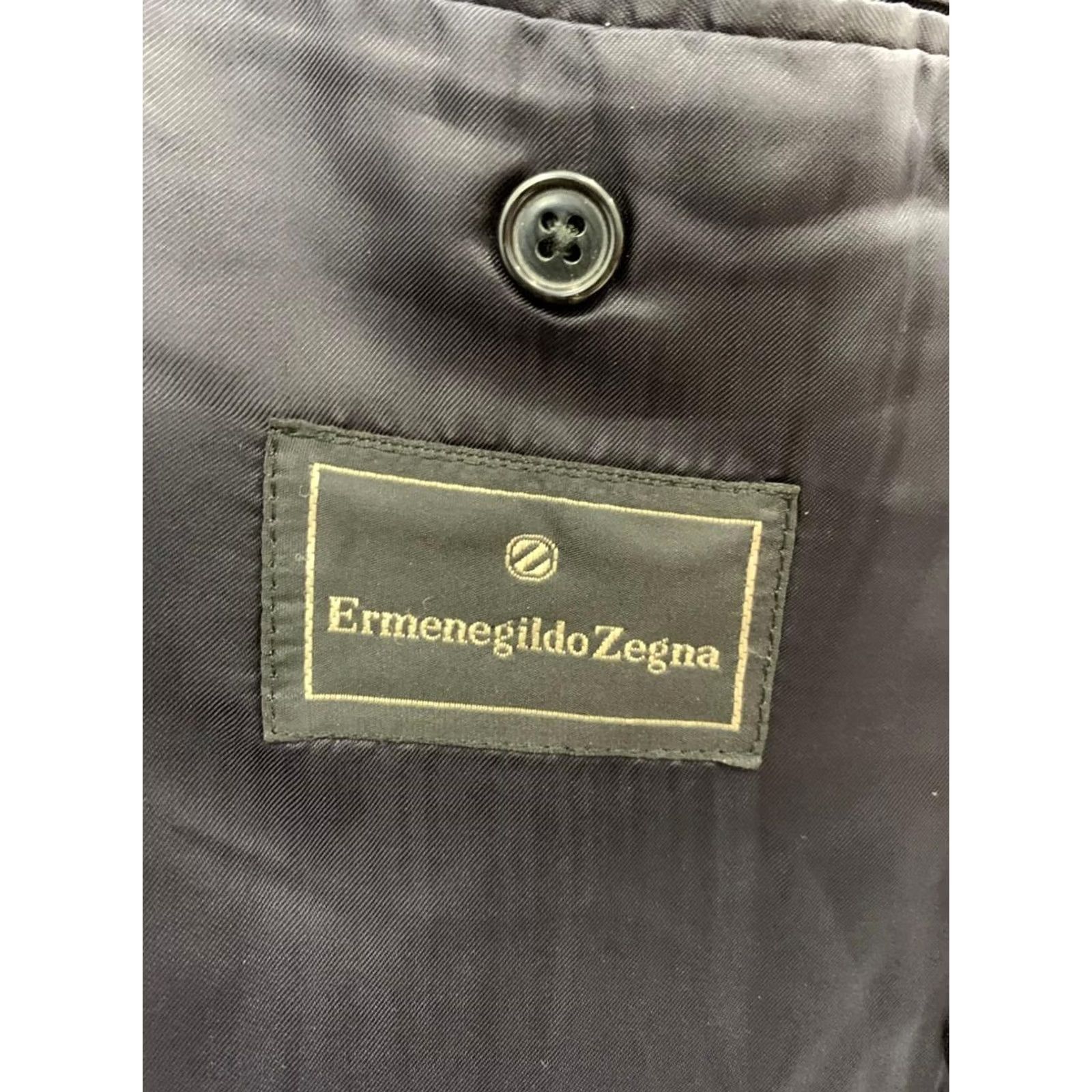 Ermenegildo Zegna VINTAGE Ermenegildo Zegna Blazer Navy XXL Adult Men’s Two-Button Sport Coat 100% Wool Super 100s Fine Worsted Made in Switzerland Size 48R - 3 Thumbnail