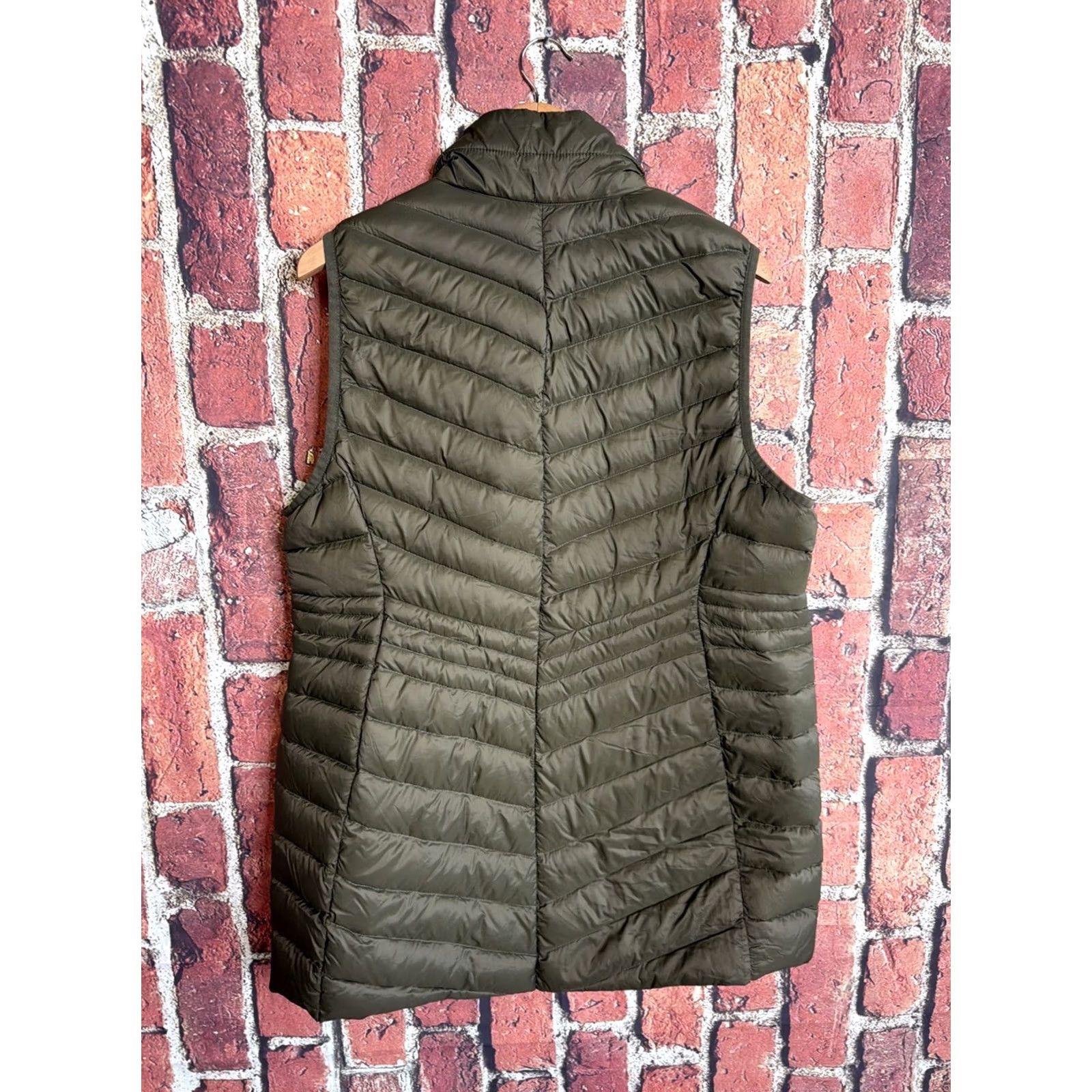 Lands' End Lands' End Vest Womens L Green Down Fill Puffer Zip Lightweight Casual Size L / US 10 / IT 46 - 3 Thumbnail