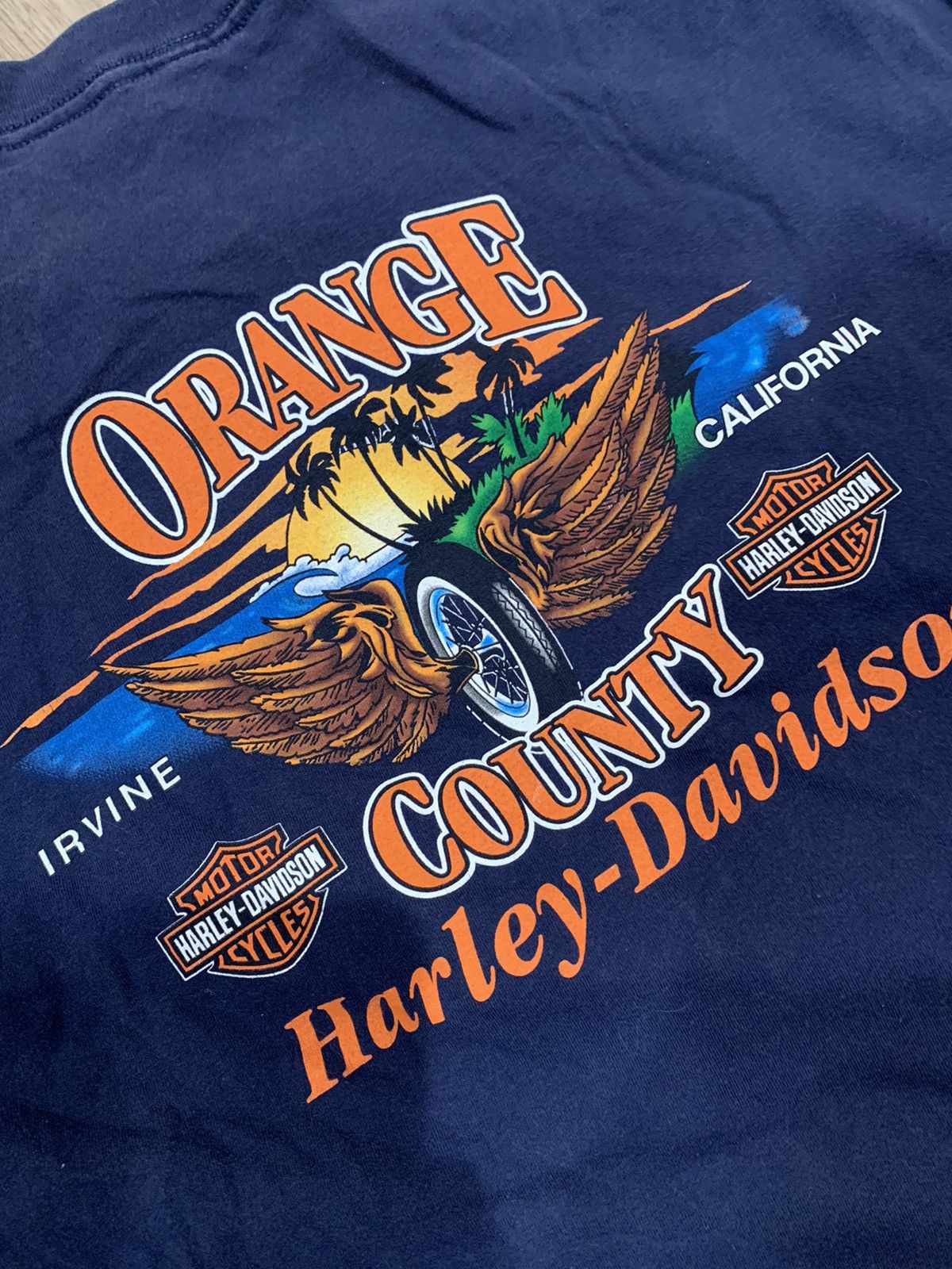 Harley Davidson × Vintage 3XL Vintage Harley Davidson Orange County tee Size US XXL / EU 58 / 5 - 4 Thumbnail