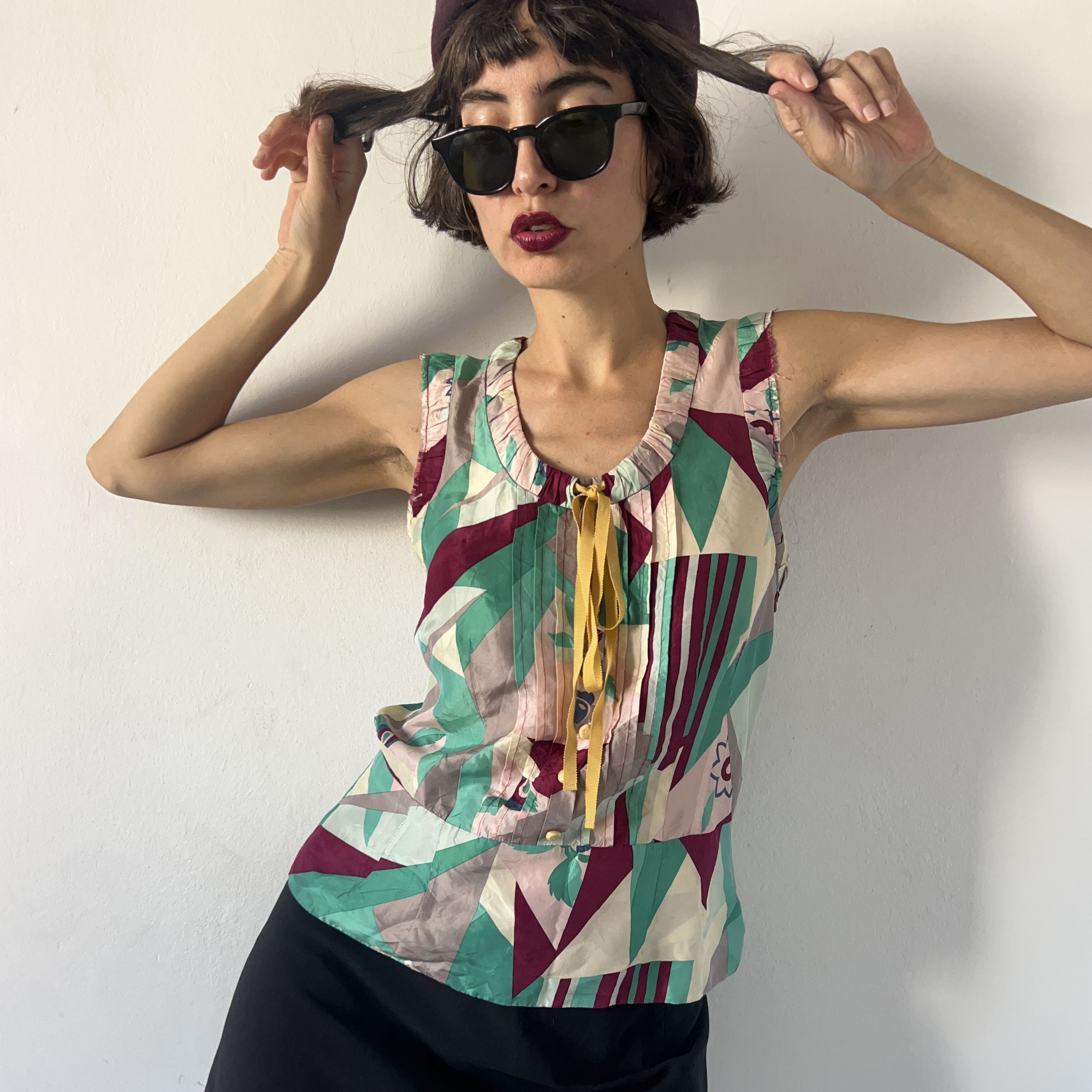 Marc Jacobs Vintage Marc Jacobs y2k geometrical print blouse Size M / US 6-8 / IT 42-44 - 1 Thumbnail