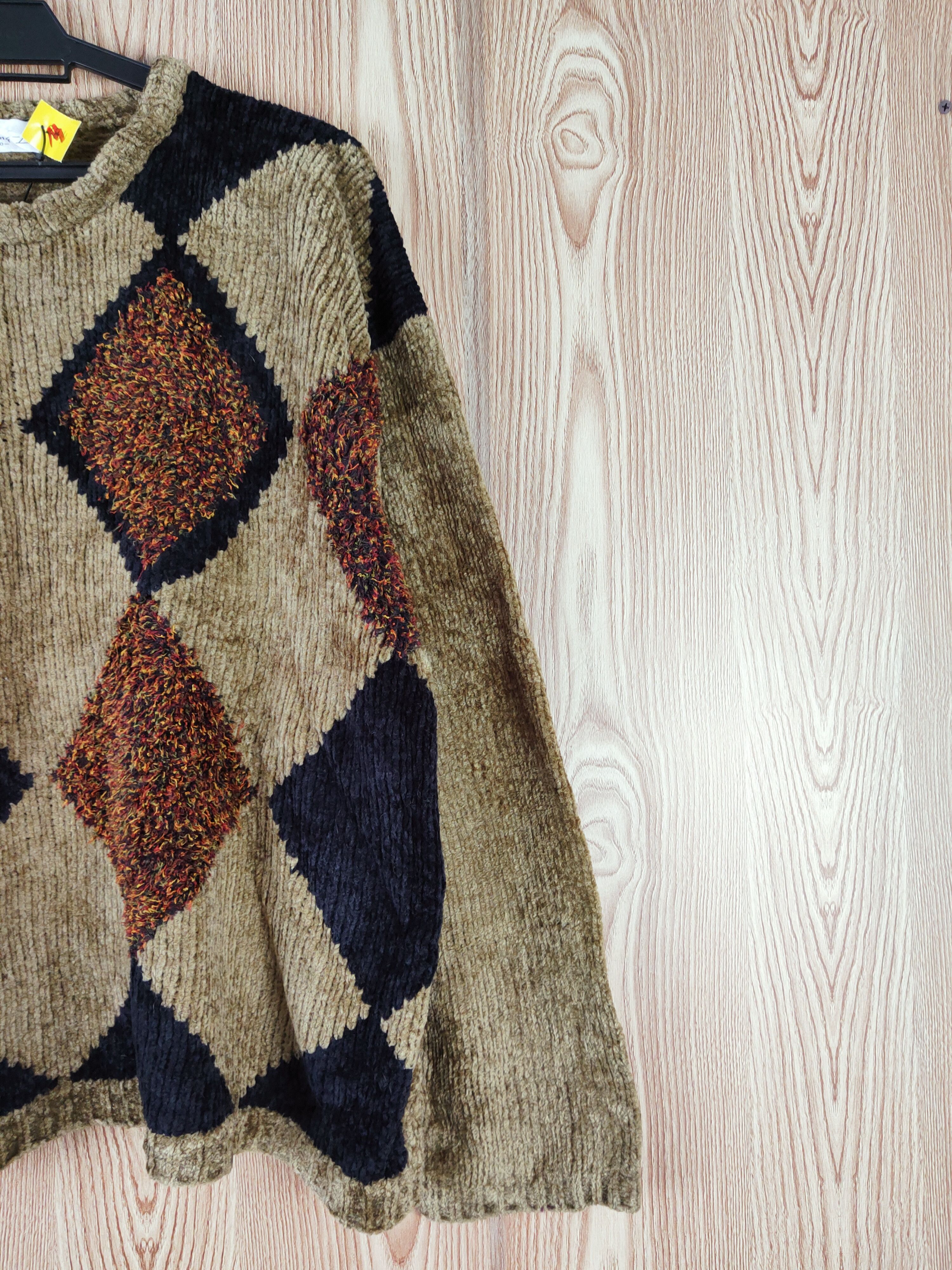 Japanese Brand Bashecina Olive art diamond Knitwear Sweatshirts #W163 Size US L / EU 52-54 / 3 - 6 Thumbnail