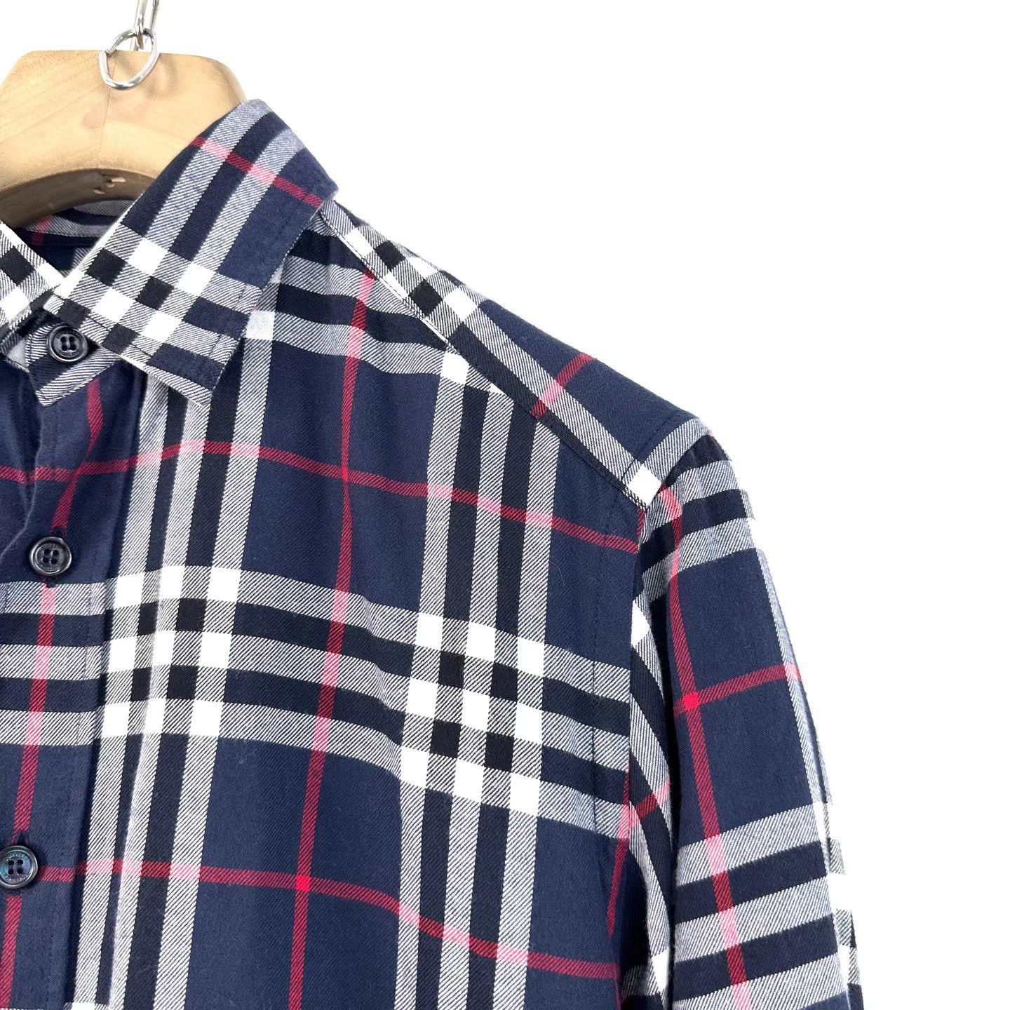 Burberry Burberry Blue Classic Check Long Sleeve Shirt K12 Size US XS / EU 42 / 0 - 4 Thumbnail